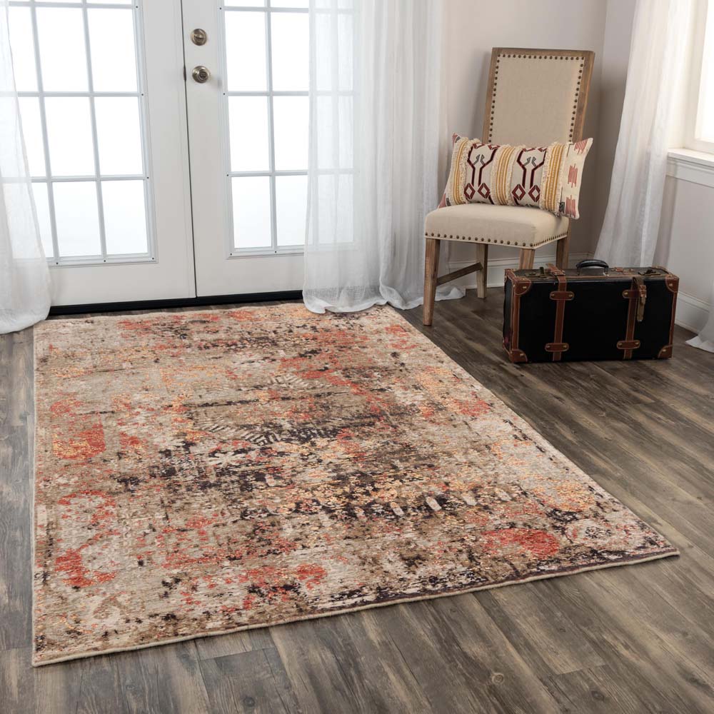 Rizzy Home Premier PMR106 Green Area Rug Room Scene