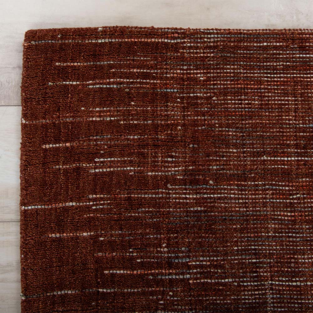 Rizzy Home Qatar QAT031 Rust Area Rug Corner
