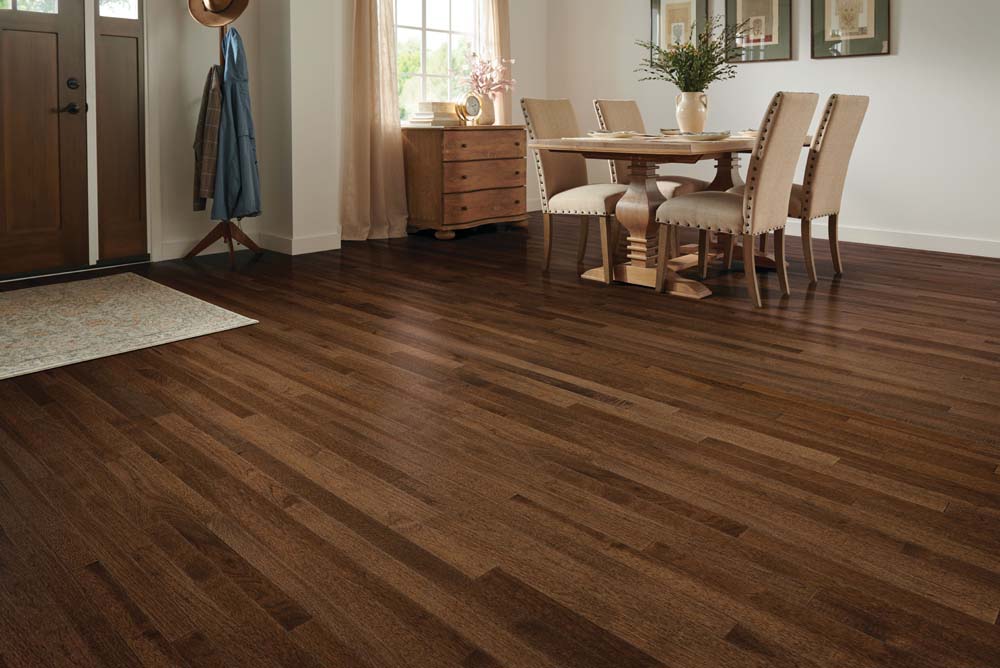 Armstrong American Plains SAT2-H04S Earthy Haven 3/4" X 2-1/4" Hickory Hardwood Flooring Room Scene