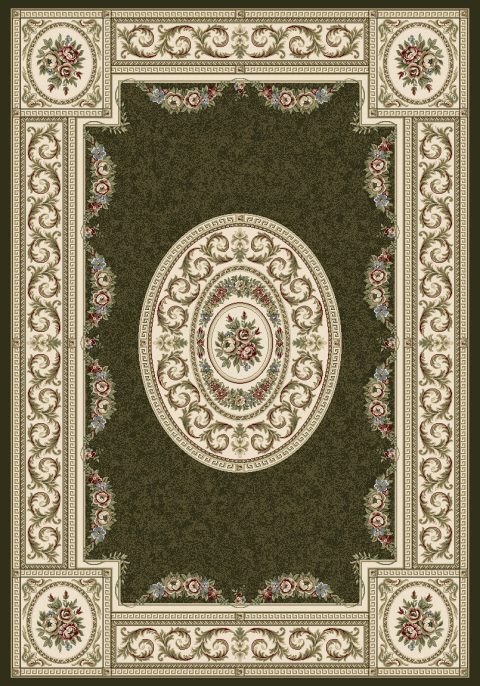 DaVinci Aubusson 39 Black/Gold Area Rug