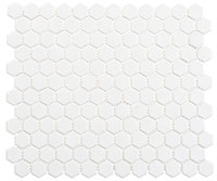FDM1815 Freedom Avenue Collection 3/4" Hex Liberty Pure (3/4" Hex Matte) Mosaic Tile