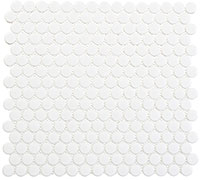 FDM1801 Freedom Avenue Collection 3/4" Penny Round United Dove (3/4" Penny Round Glossy) Mosaic Tile
