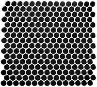 FDM1804 Freedom Avenue Collection 3/4" Penny Round Monolithe (3/4" Penny Round Glossy) Mosaic Tile