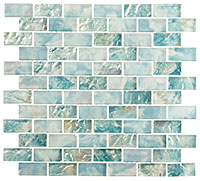 MKH1602 Mykonos Harbor Beach Day Mosaic Tile