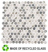 PX782 Pixels Chrome Arc Mosaic Tile