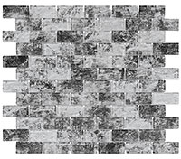 WNC5454 Wintour Castile Lancaster Dusk Brick Mosaic Tile