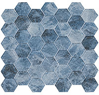 WNC5462 Wintour Castile Warwick Thrown Hex Mosaic Tile