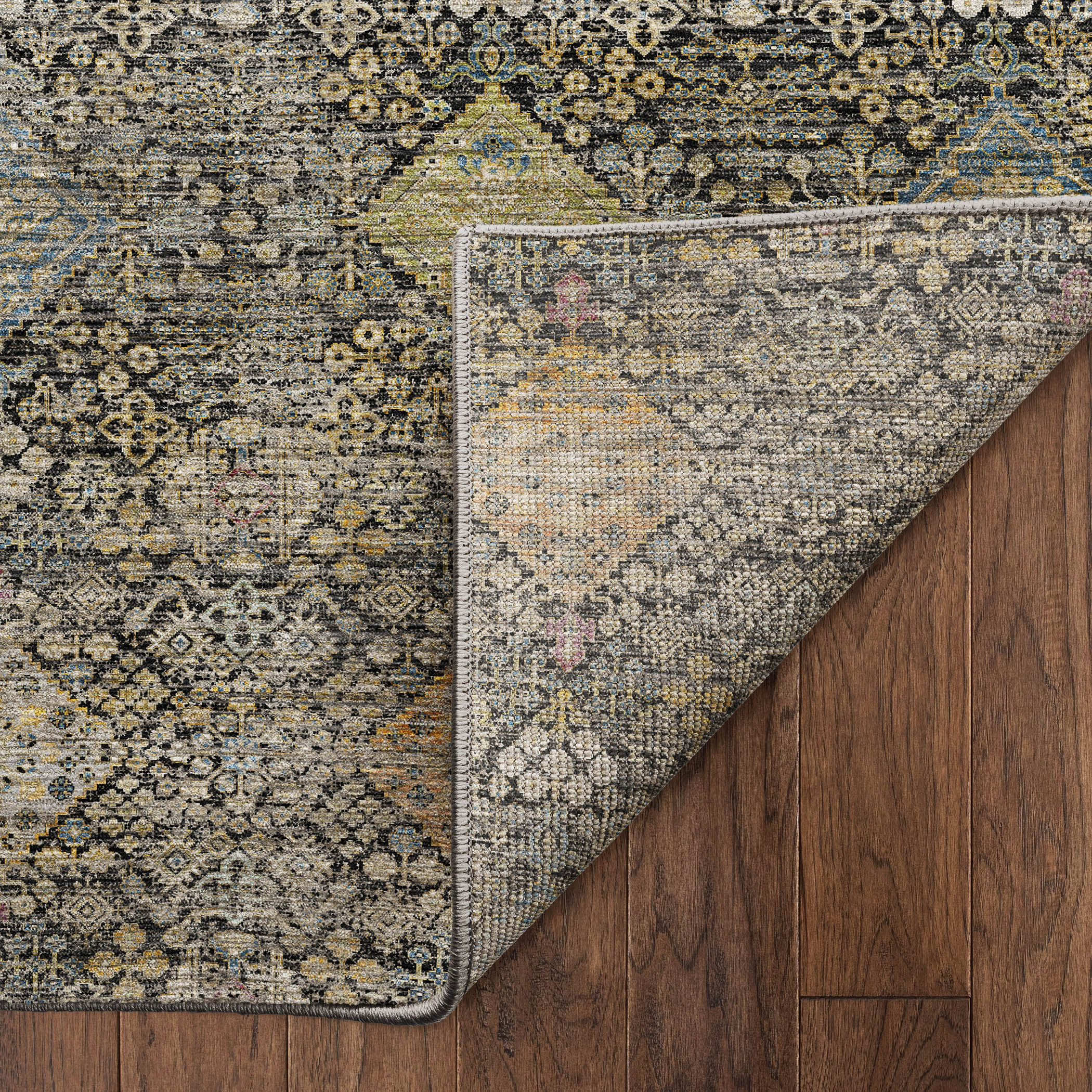 Dalyn Aristo AR1 Black Area Rug Back