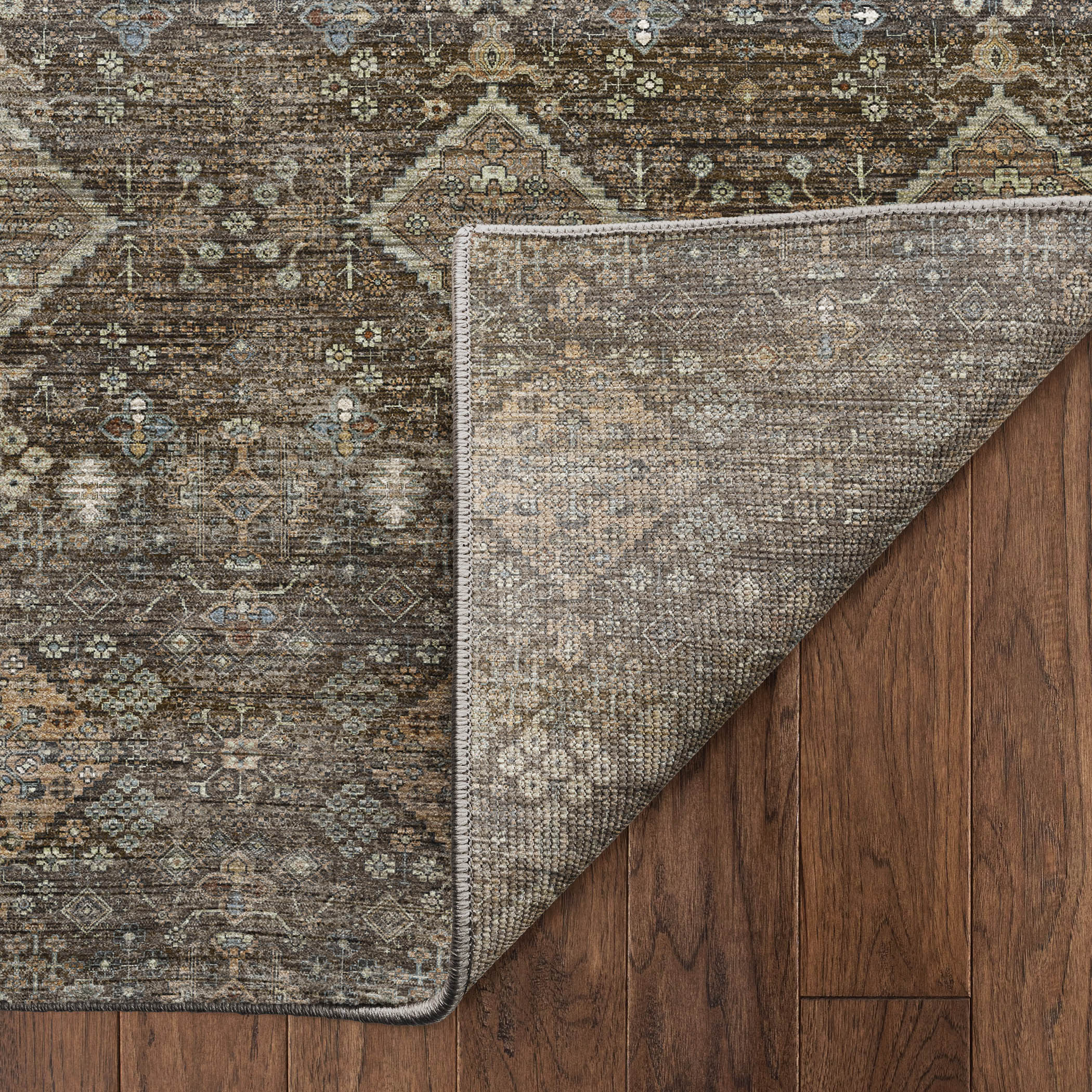 Dalyn Aristo AR1 Chocolate Area Rug Back