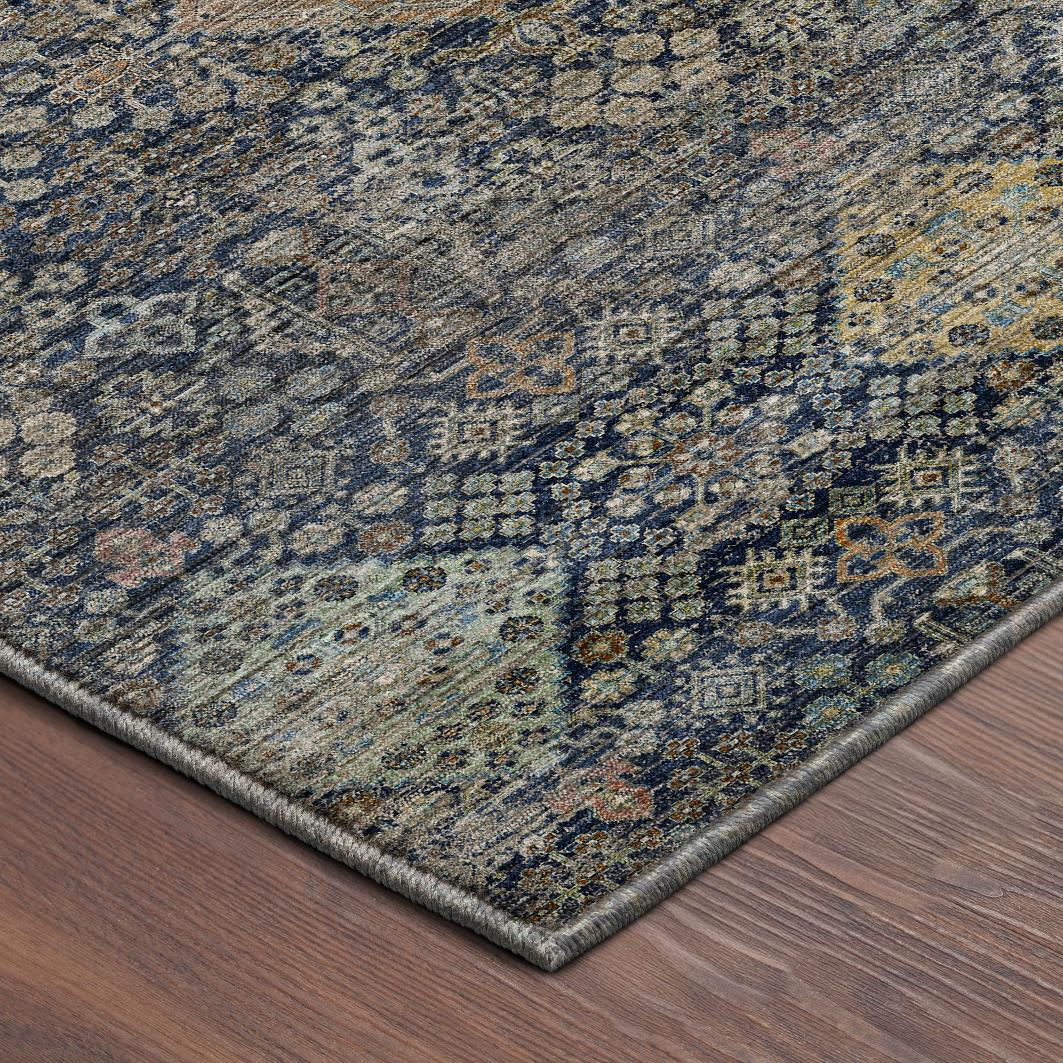 Dalyn Aristo AR1 Navy Area Rug Corner