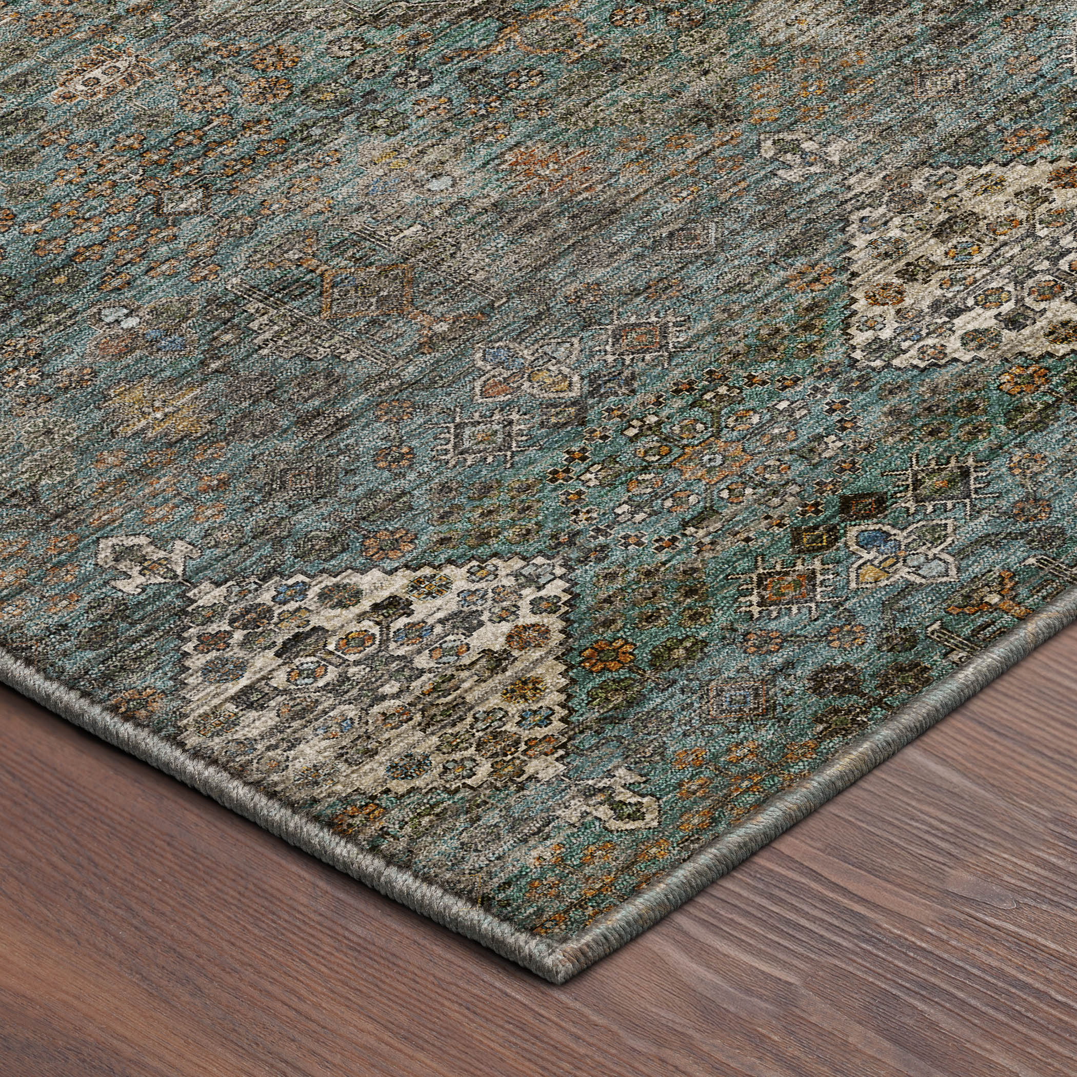 Dalyn Aristo AR1 Teal Area Rug Corner