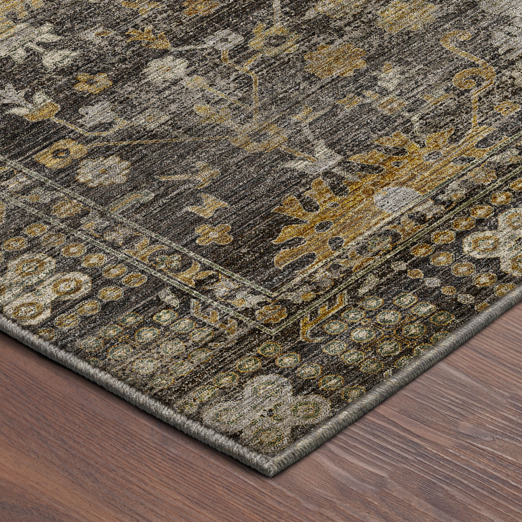 Dalyn Aristo AR2 Charcoal Area Rug Corner