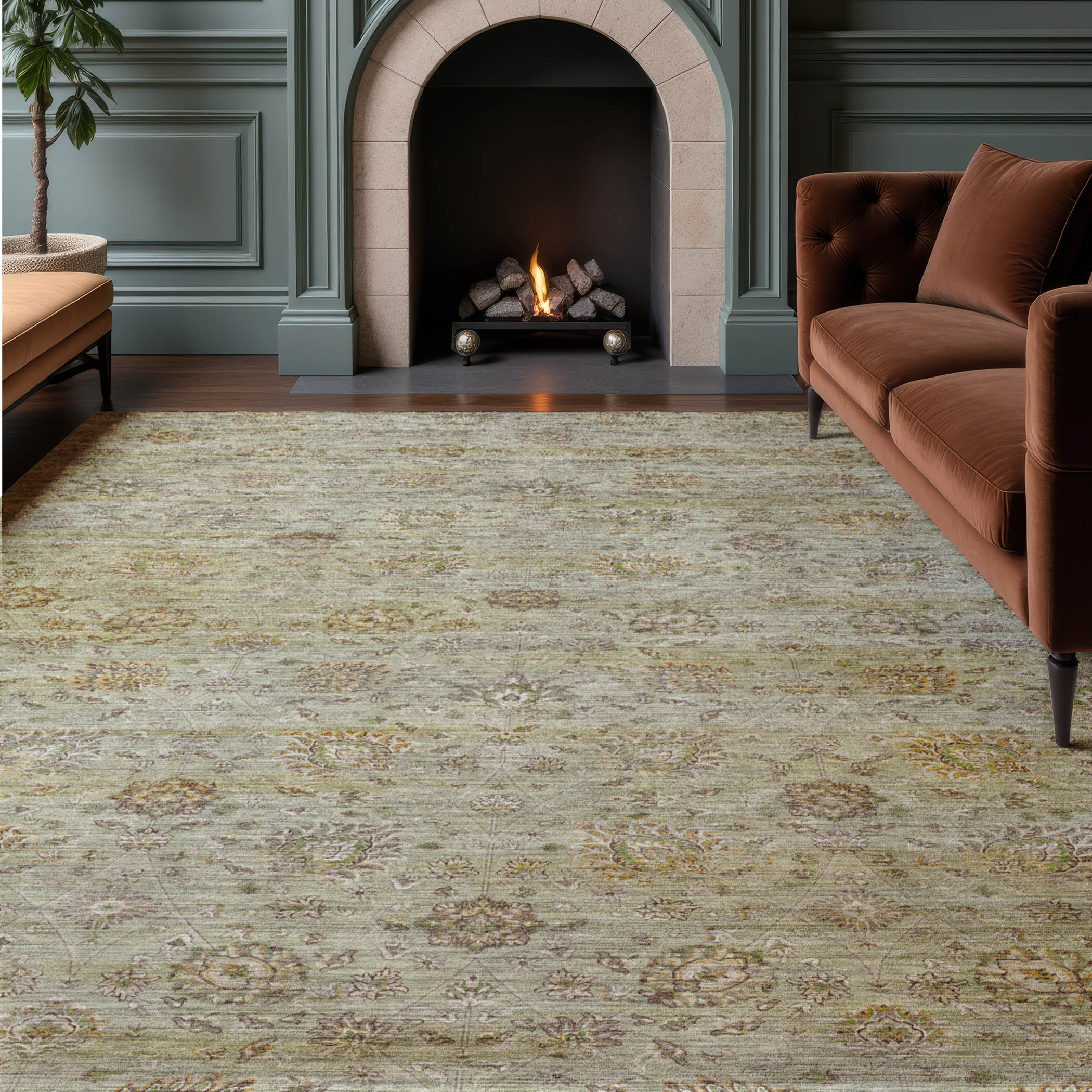 Dalyn Aristo AR3 Celery Area Rug Room Scene
