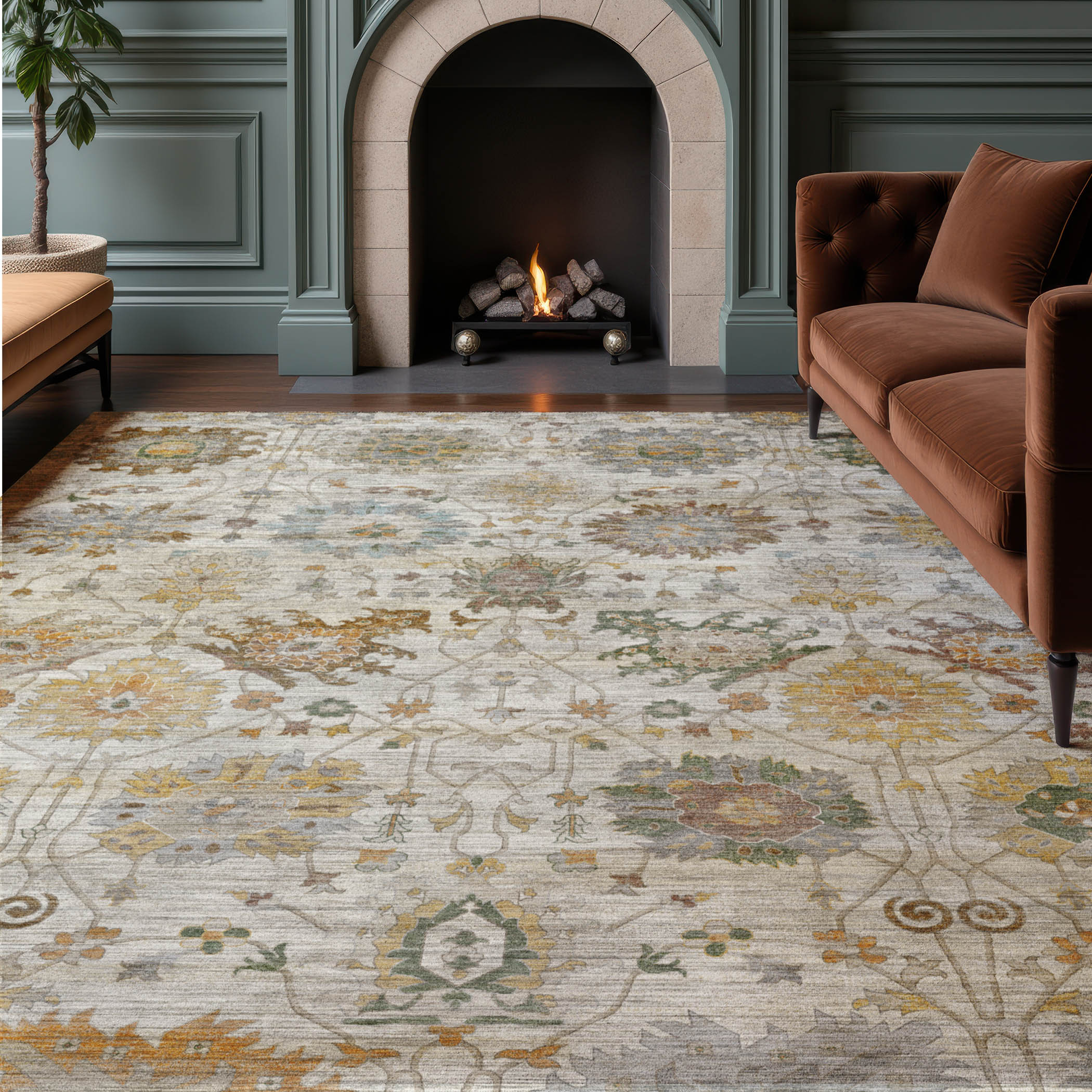 Dalyn Aristo AR6 Ivory Area Rug Room Scene