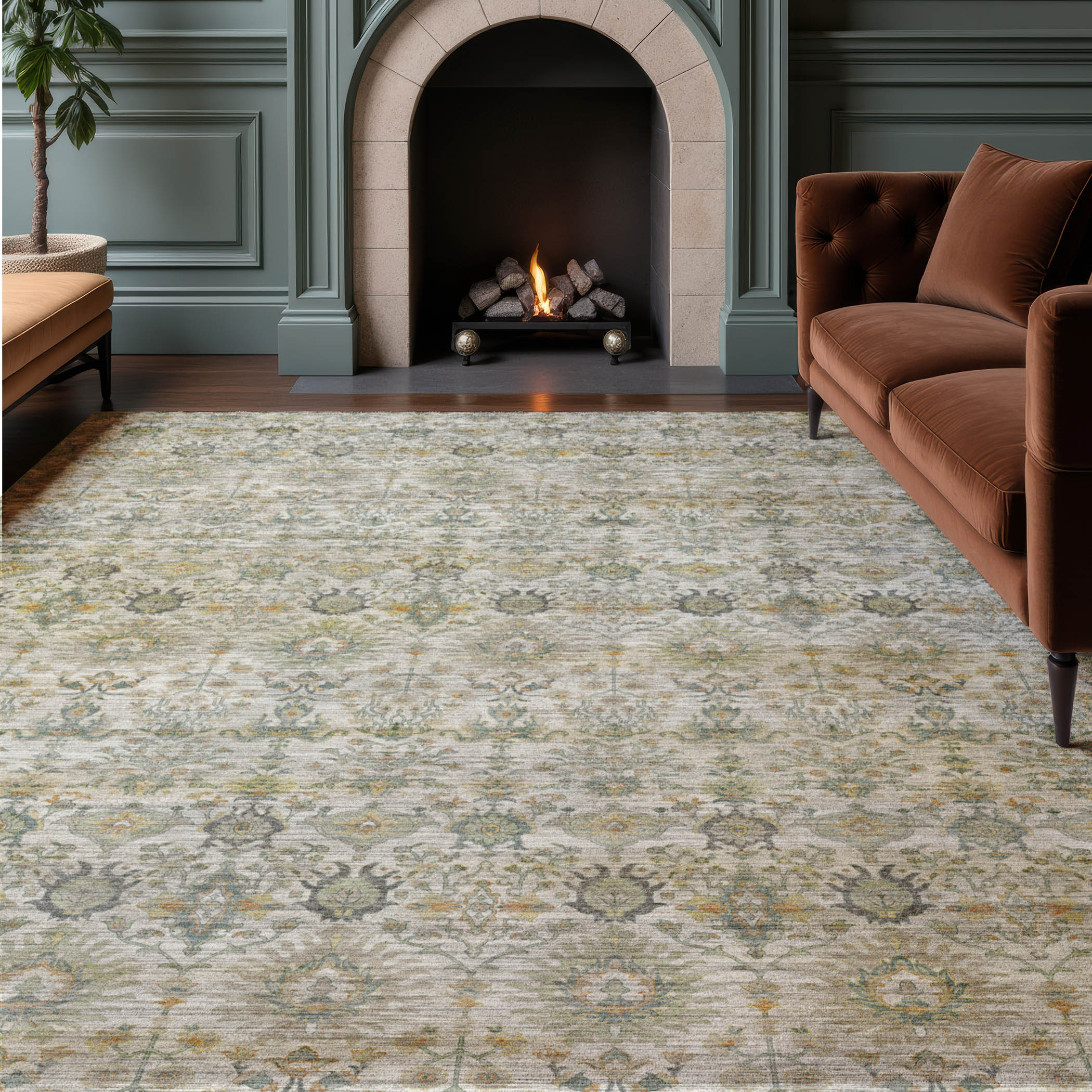 Dalyn Aristo AR9 Ivory Area Rug Room Scene