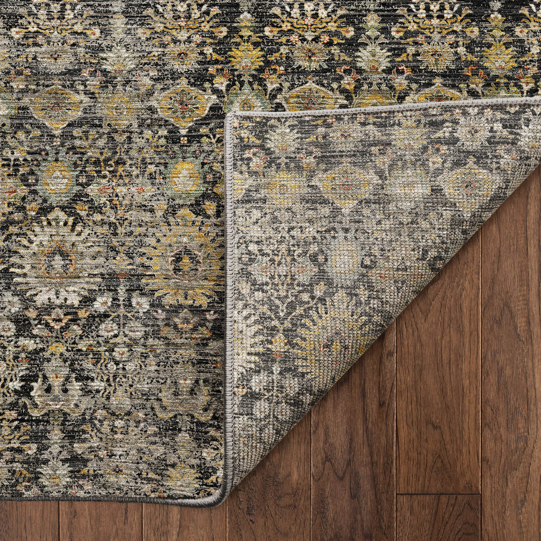 Dalyn Aristo AR9 Black Area Rug Back