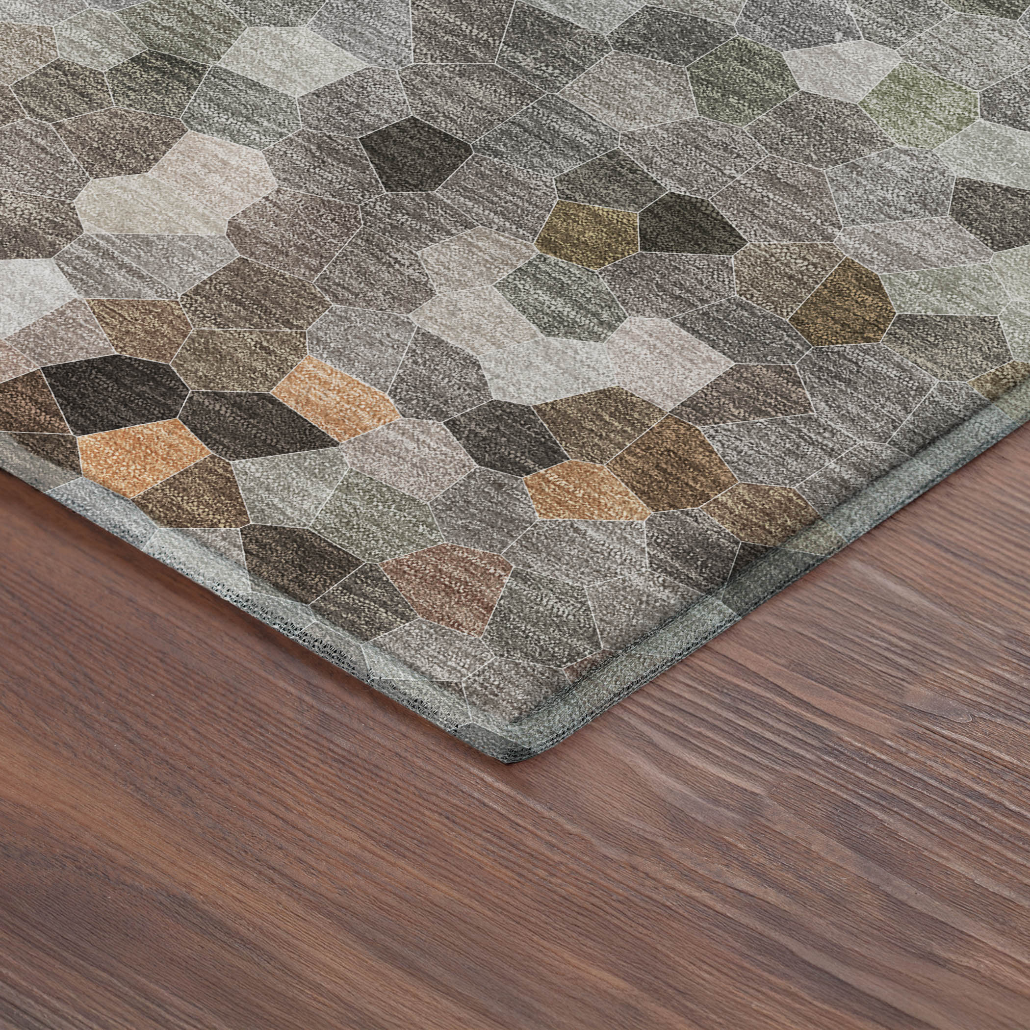 Dalyn Kaleidoscope KL1 Pewter Area Rug Corner