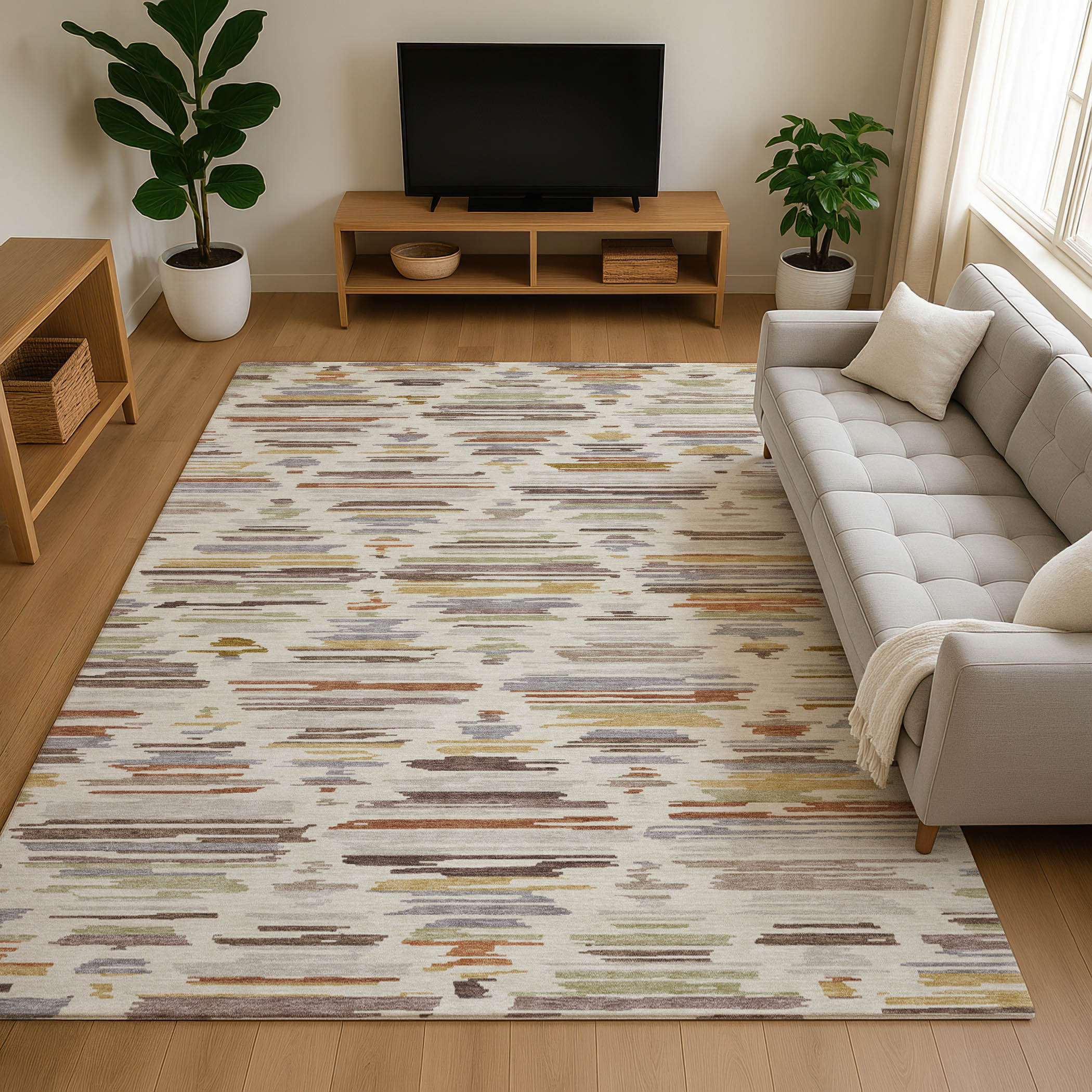 Dalyn Kenner KN2 Ivory Area Rug Room Scene