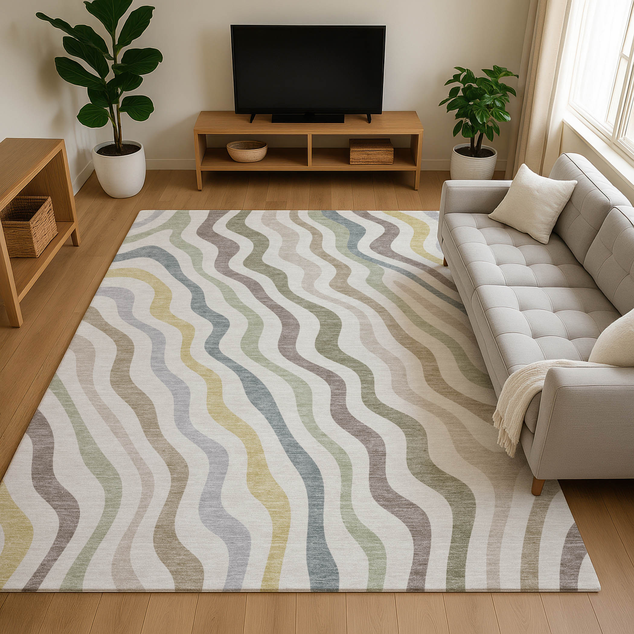 Dalyn Kenner KN4 Ivory Area Rug Room Scene