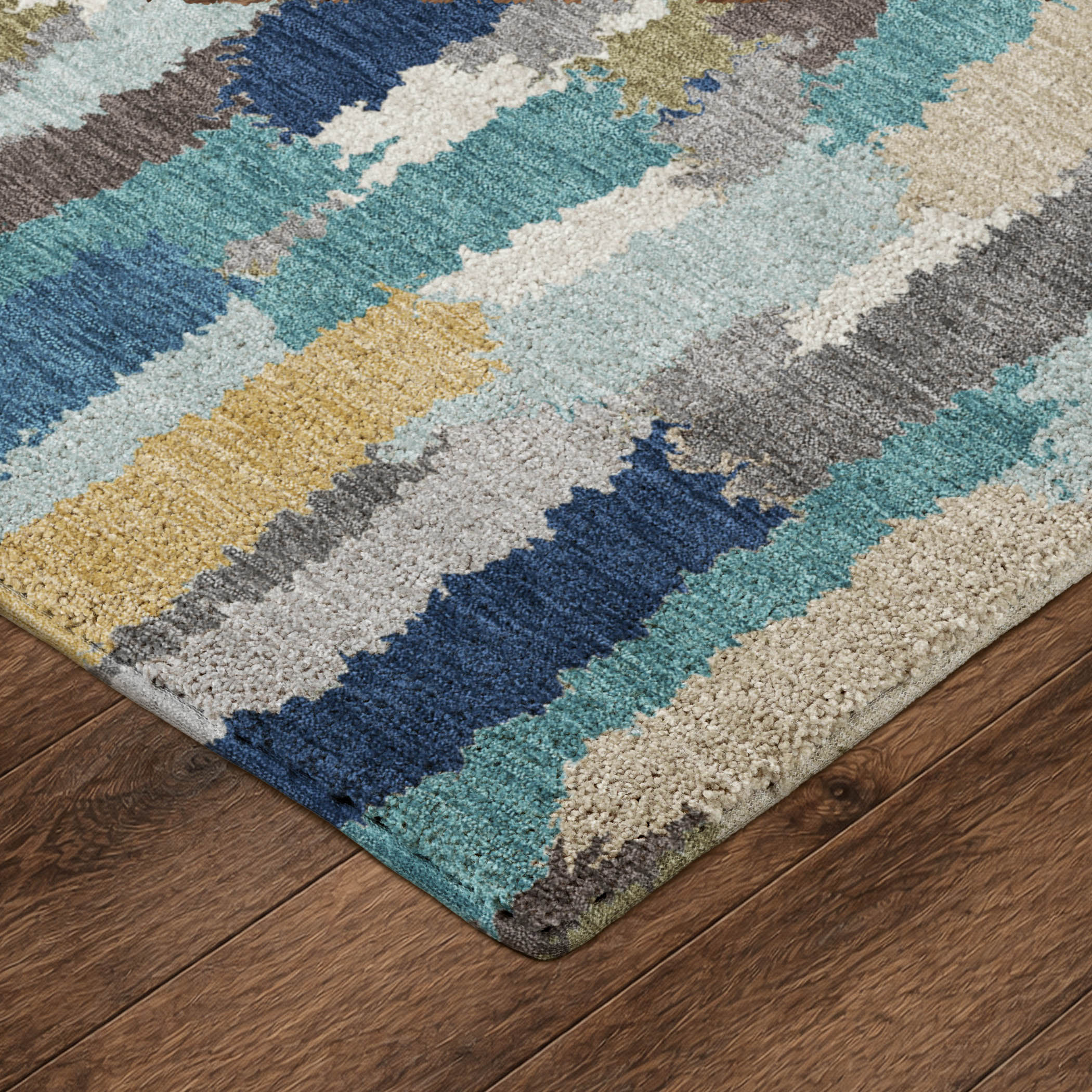 Dalyn Kenner KN6 Teal Area Rug Corner