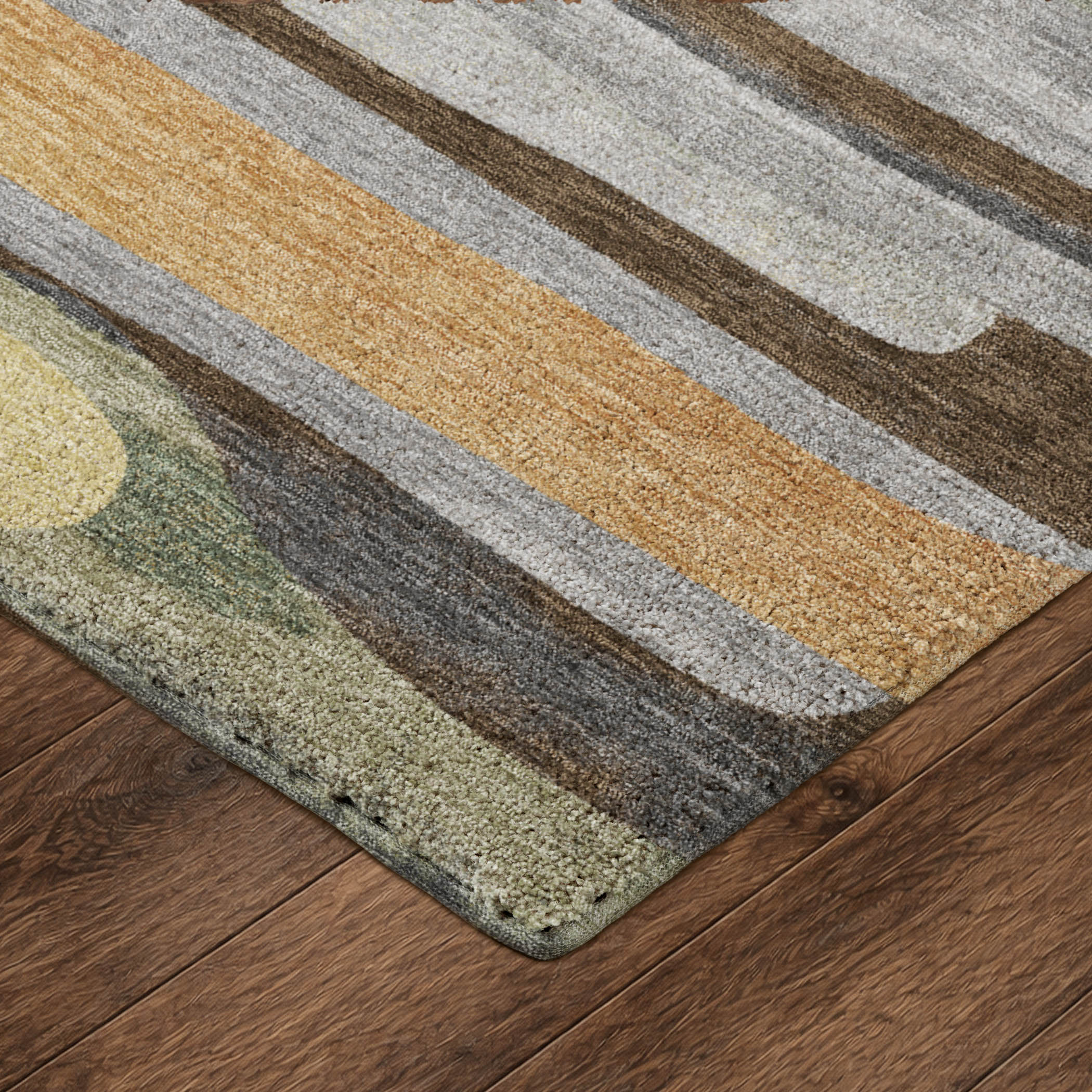 Dalyn Kenner KN7 Chocolate Area Rug Corner