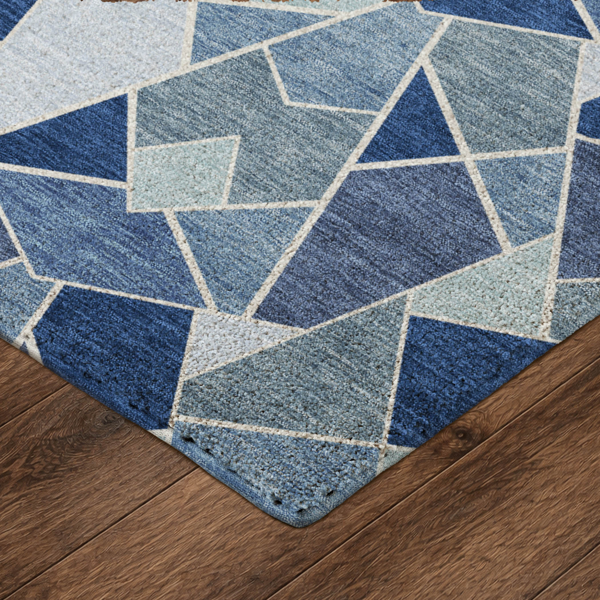 Dalyn Kenner KN8 Denim Area Rug Corner