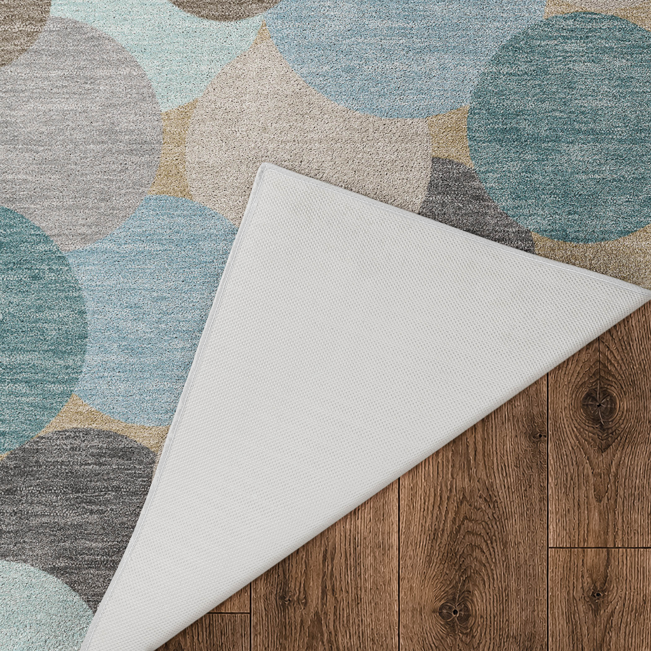 Dalyn Kenner KN9 Turquoise Area Rug Back