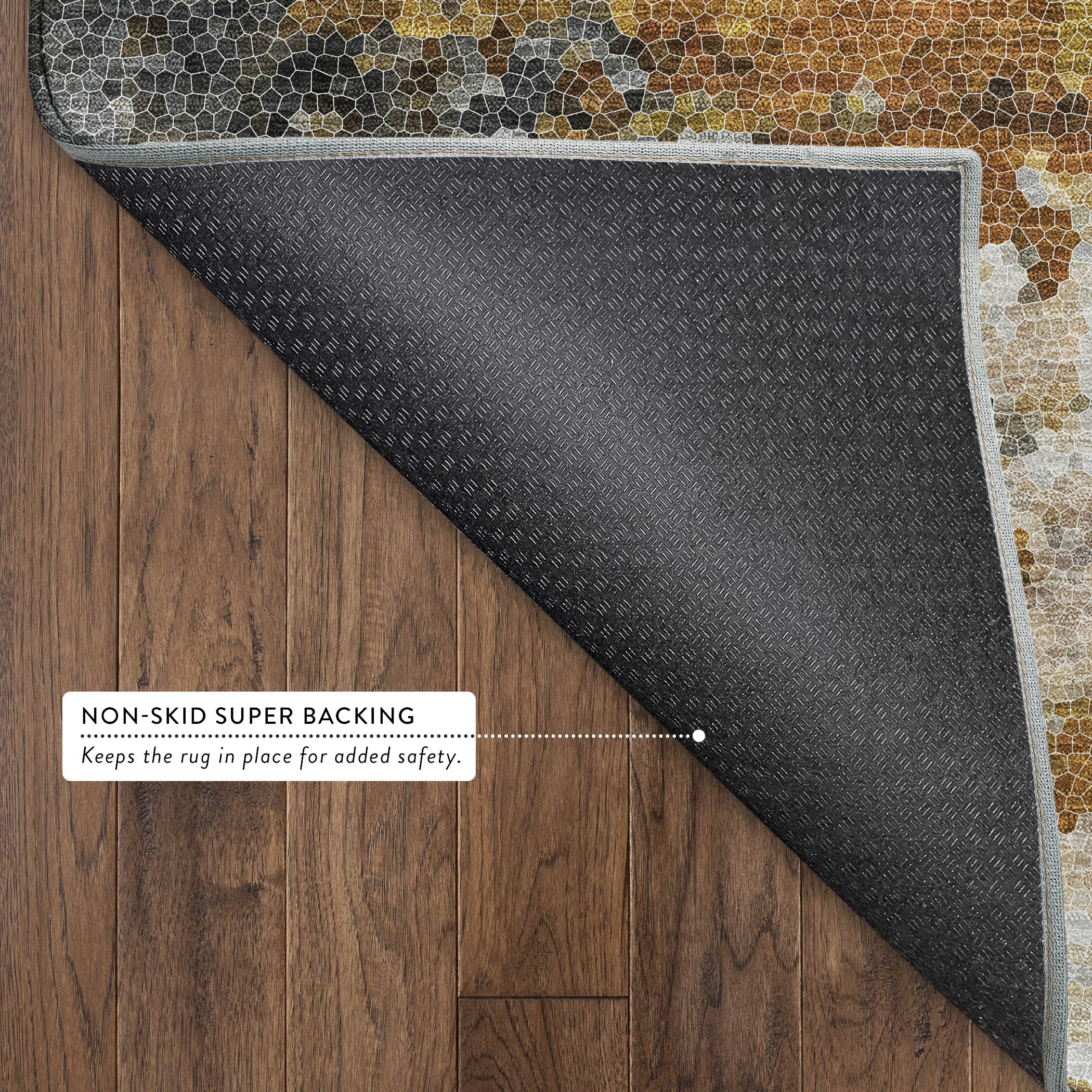 Dalyn Lumara LM1 Graphite Area Rug Back