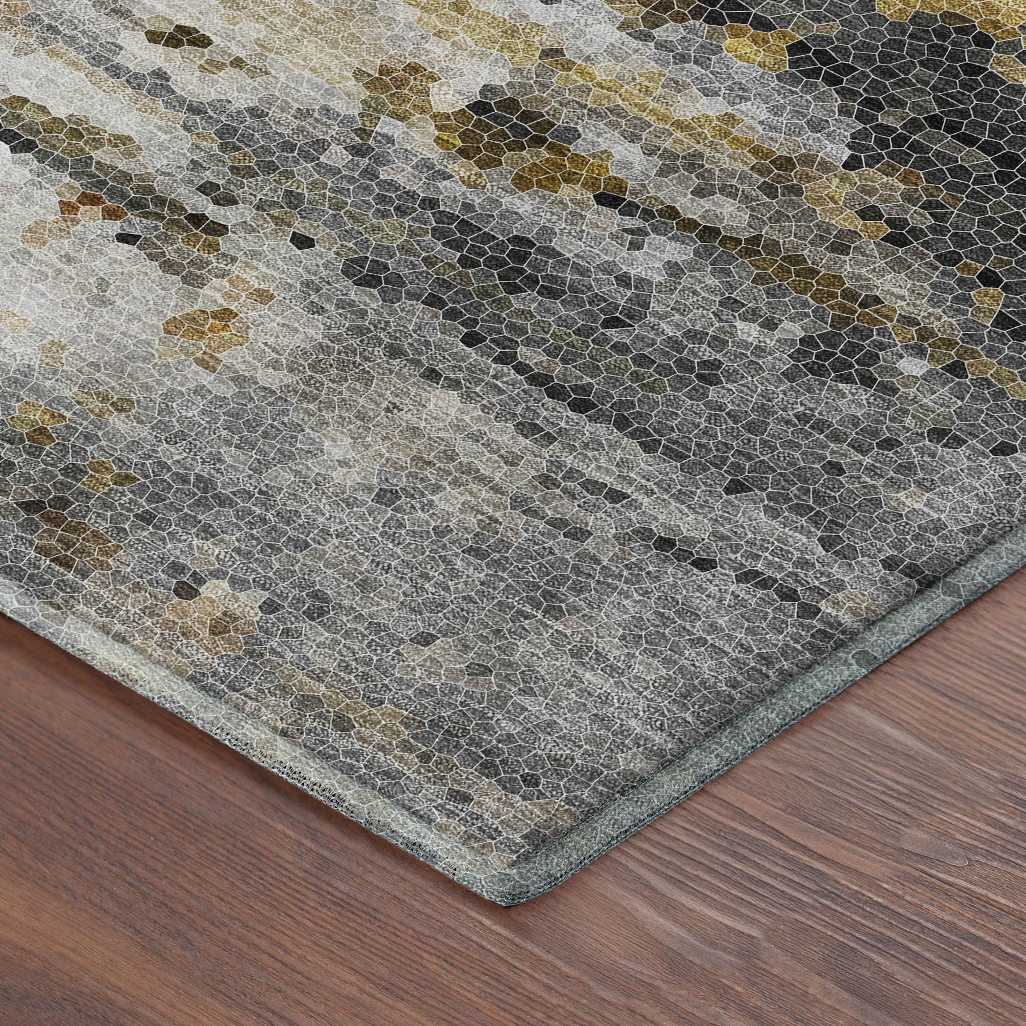 Dalyn Lumara LM1 Graphite Area Rug Corner