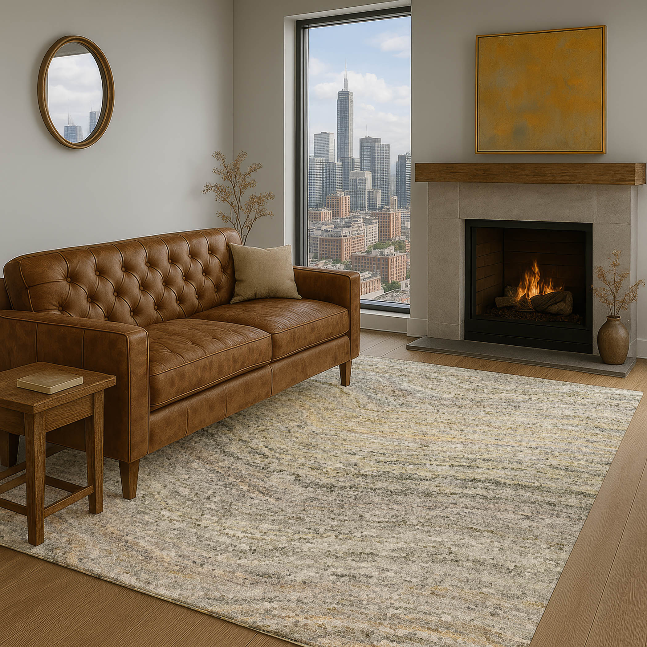 Dalyn Lumara LM3 Granite Area Rug Room Scene