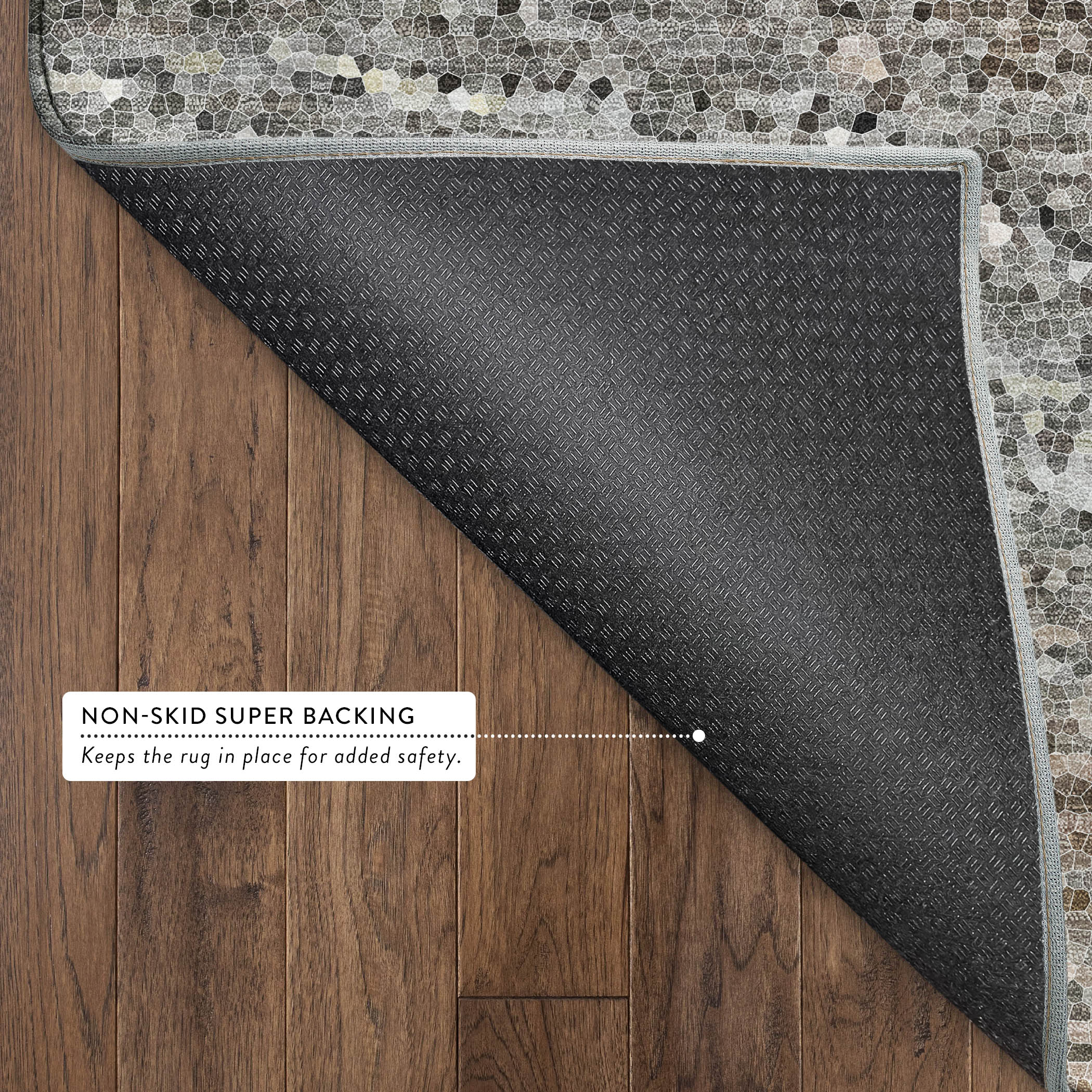 Dalyn Lumara LM3 Pewter Area Rug Back