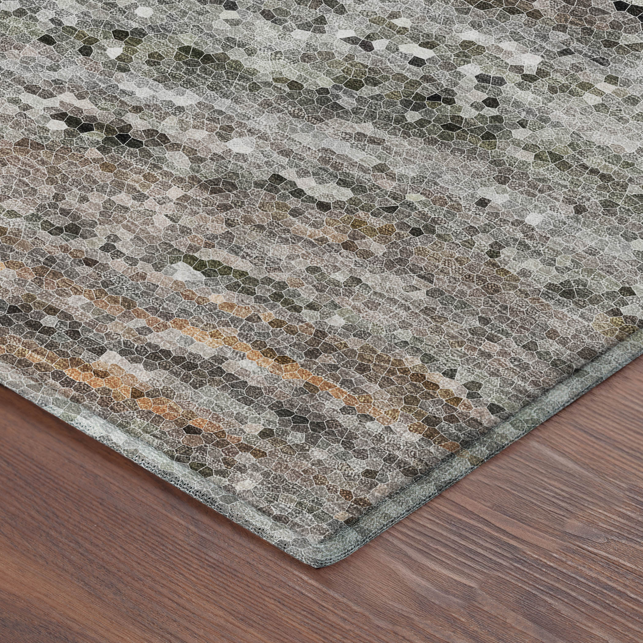 Dalyn Lumara LM3 Pewter Area Rug Corner
