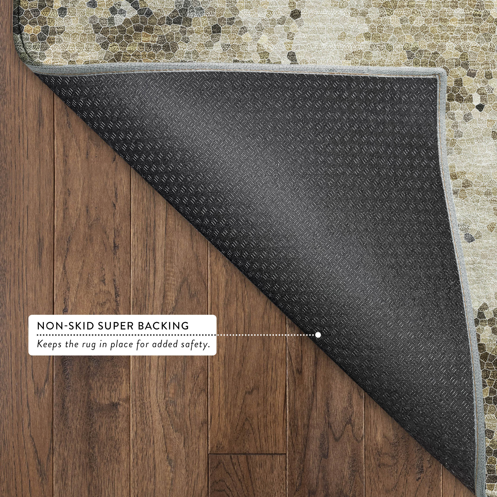 Dalyn Lumara LM4 Pewter Area Rug Back