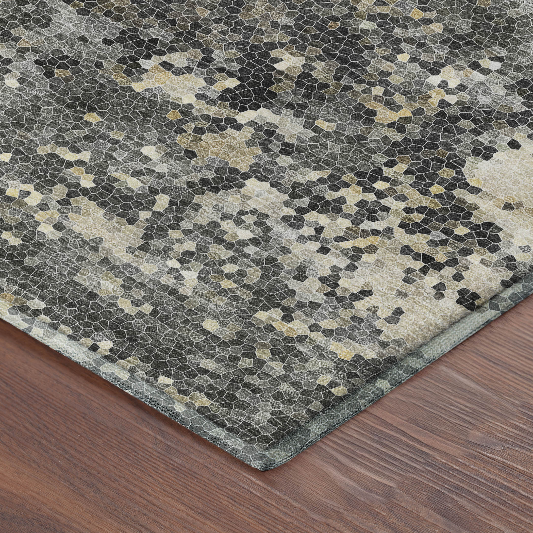 Dalyn Lumara LM4 Pewter Area Rug Corner