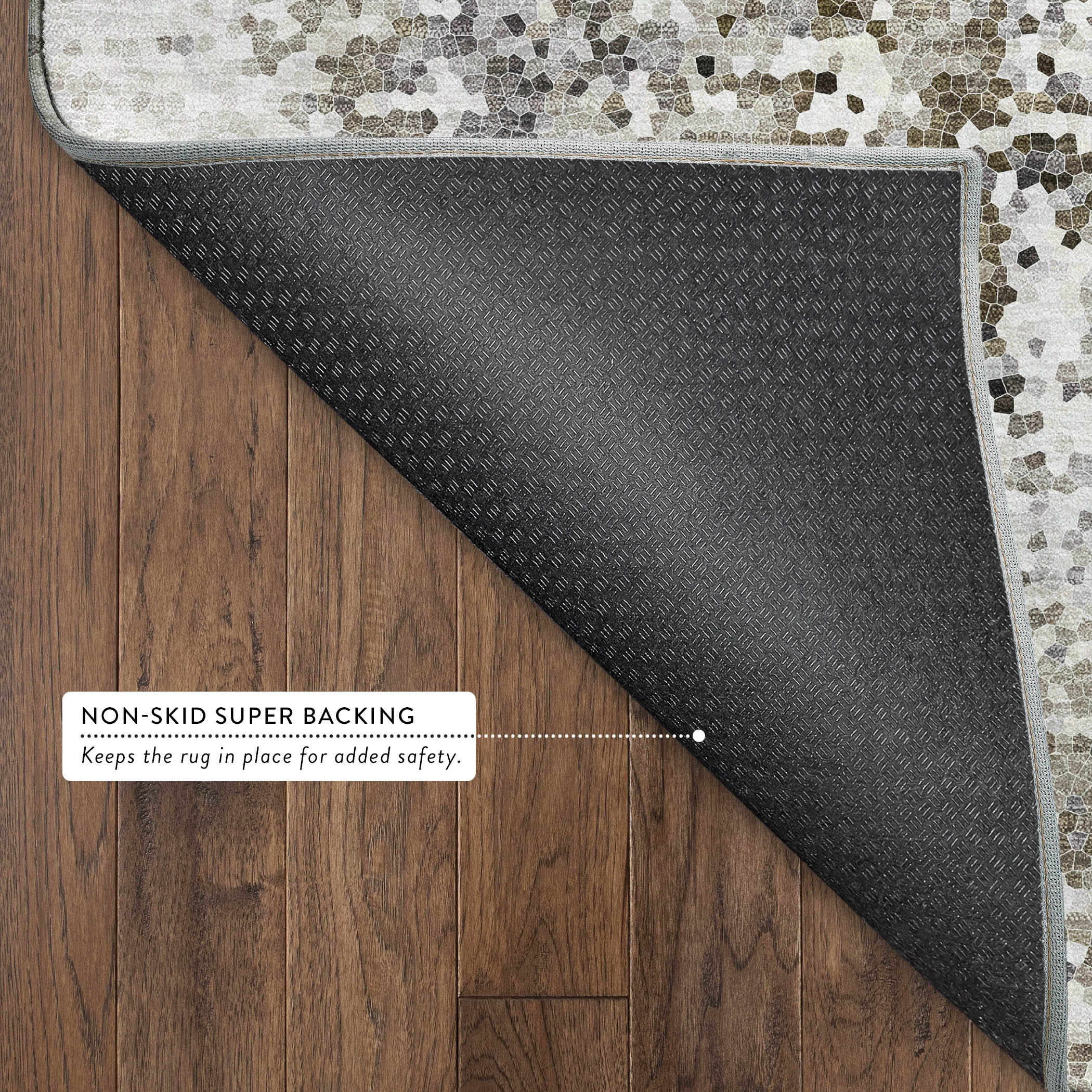 Dalyn Lumara LM5 Putty Area Rug Back