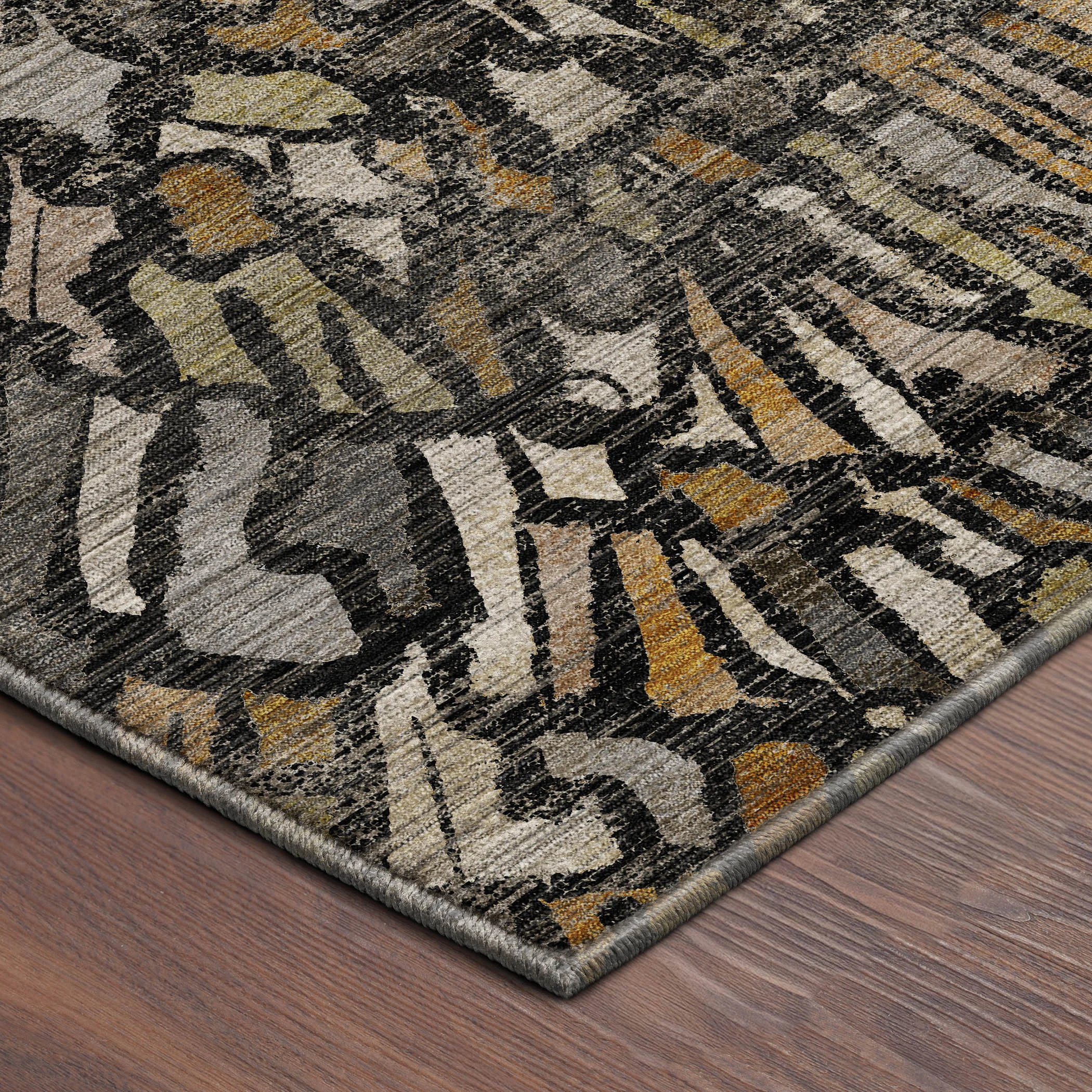 Dalyn Nexus NX3 Black Area Rug Corner