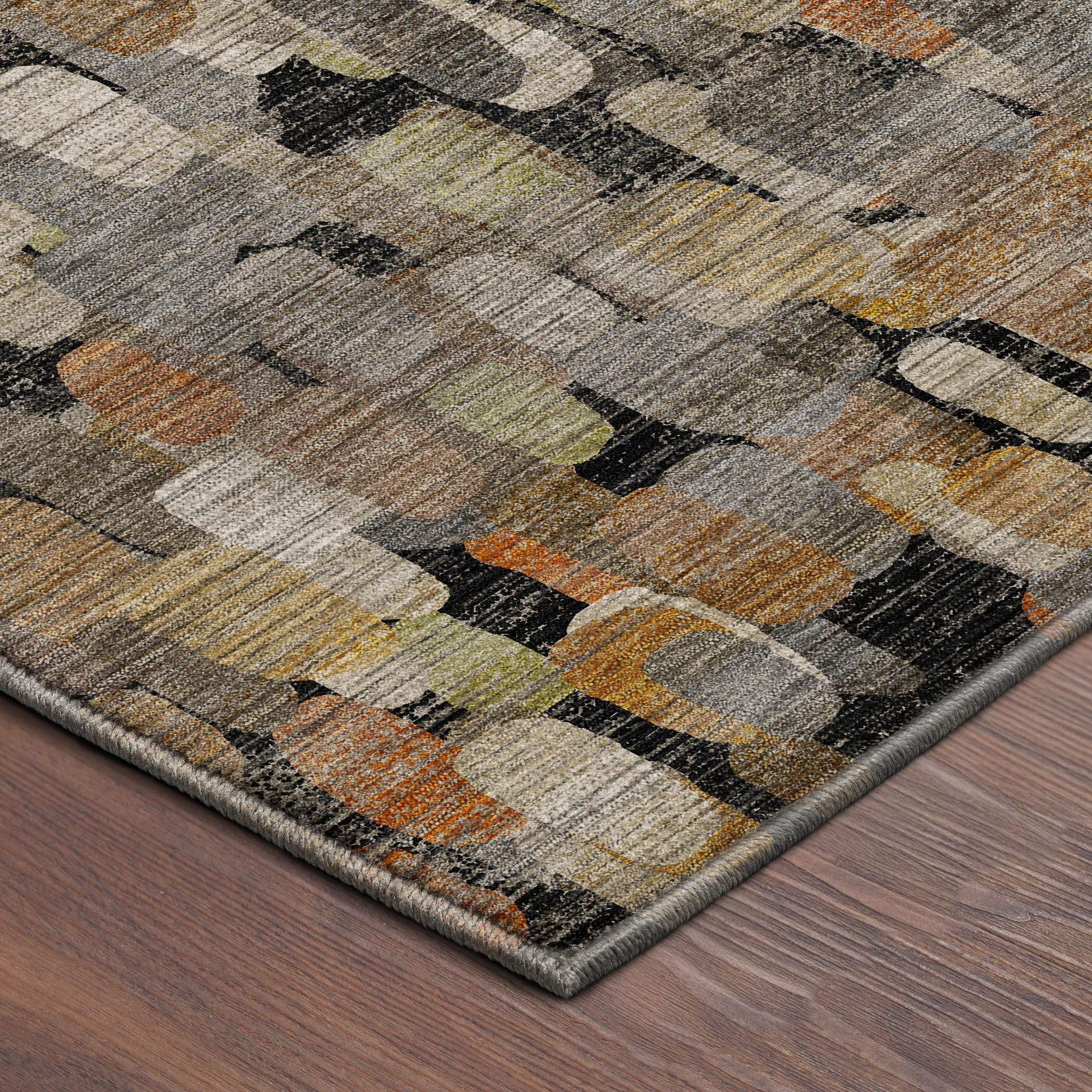Dalyn Nexus NX4 Black Area Rug Corner