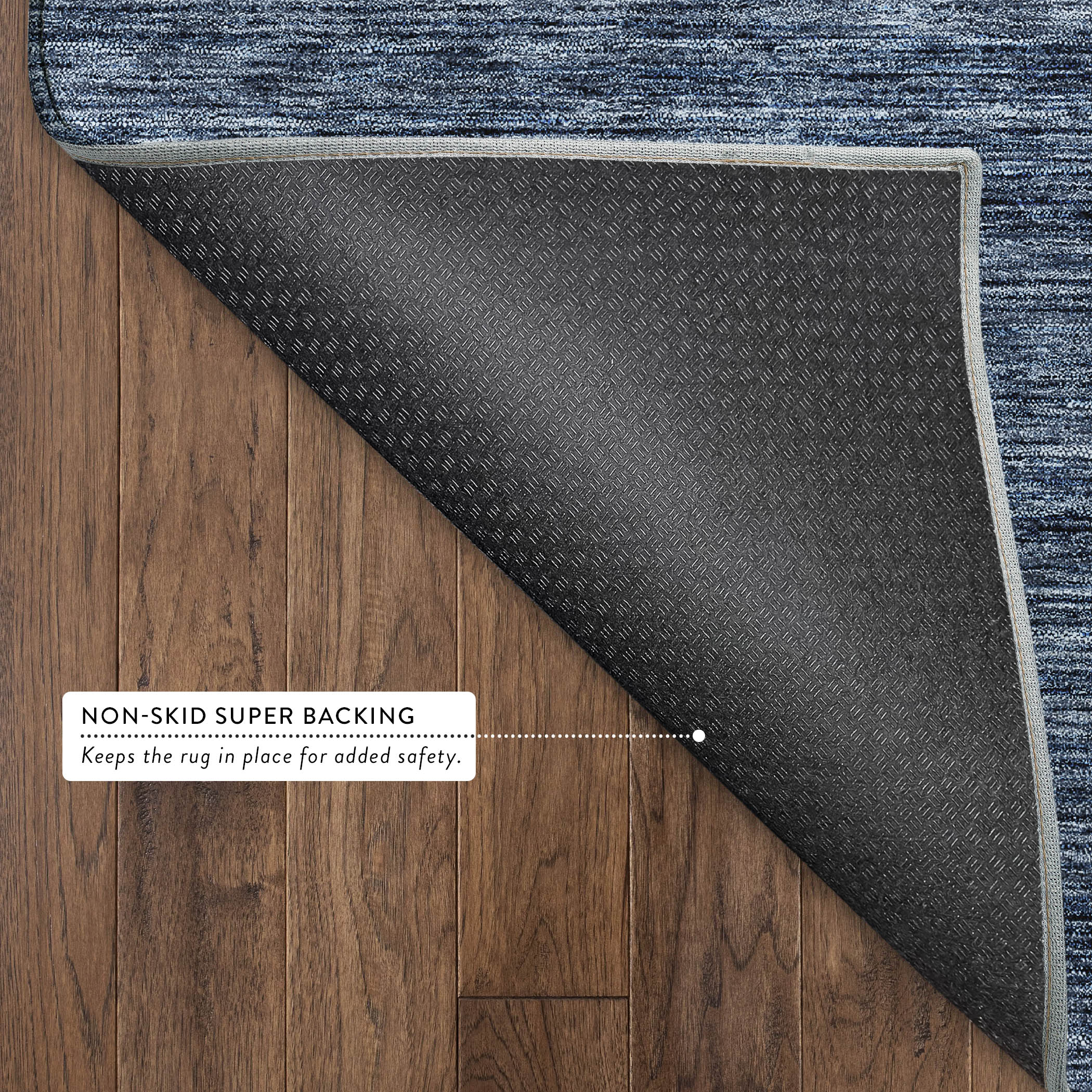 Dalyn Soft Essentials SE1 Navy Area Rug Back