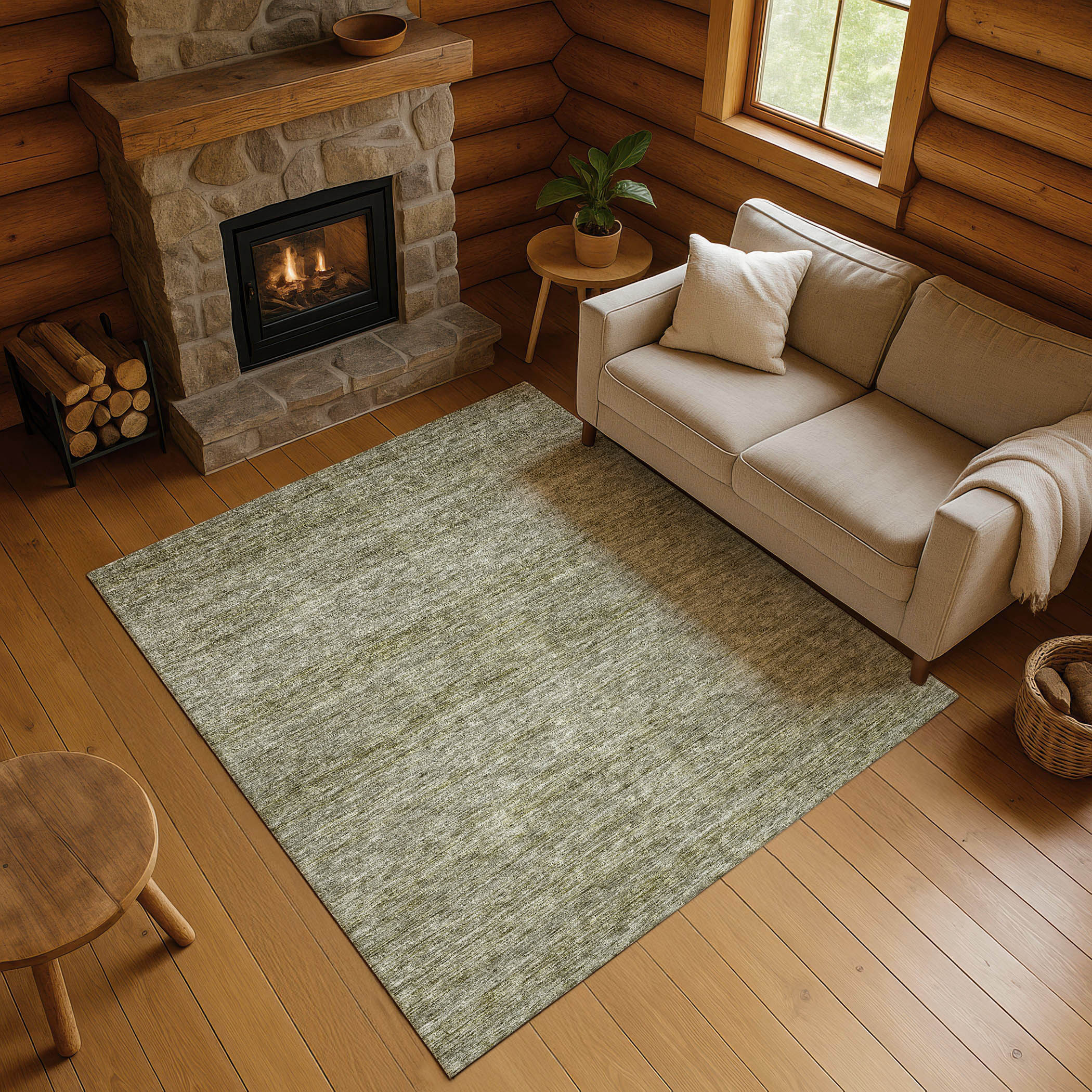 Dalyn Soft Essentials SE1 Sage Area Rug Room Scene