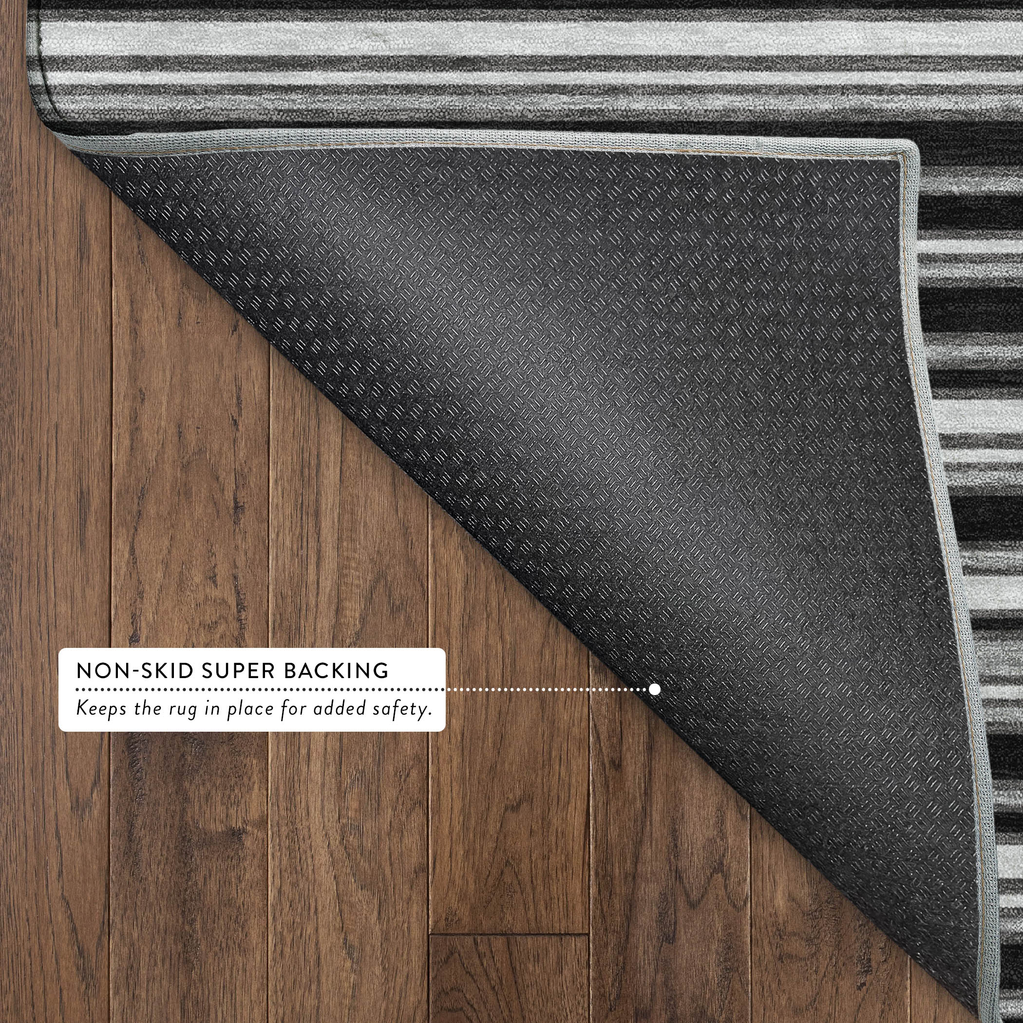 Dalyn Soft Essentials SE2 Black Area Rug Back