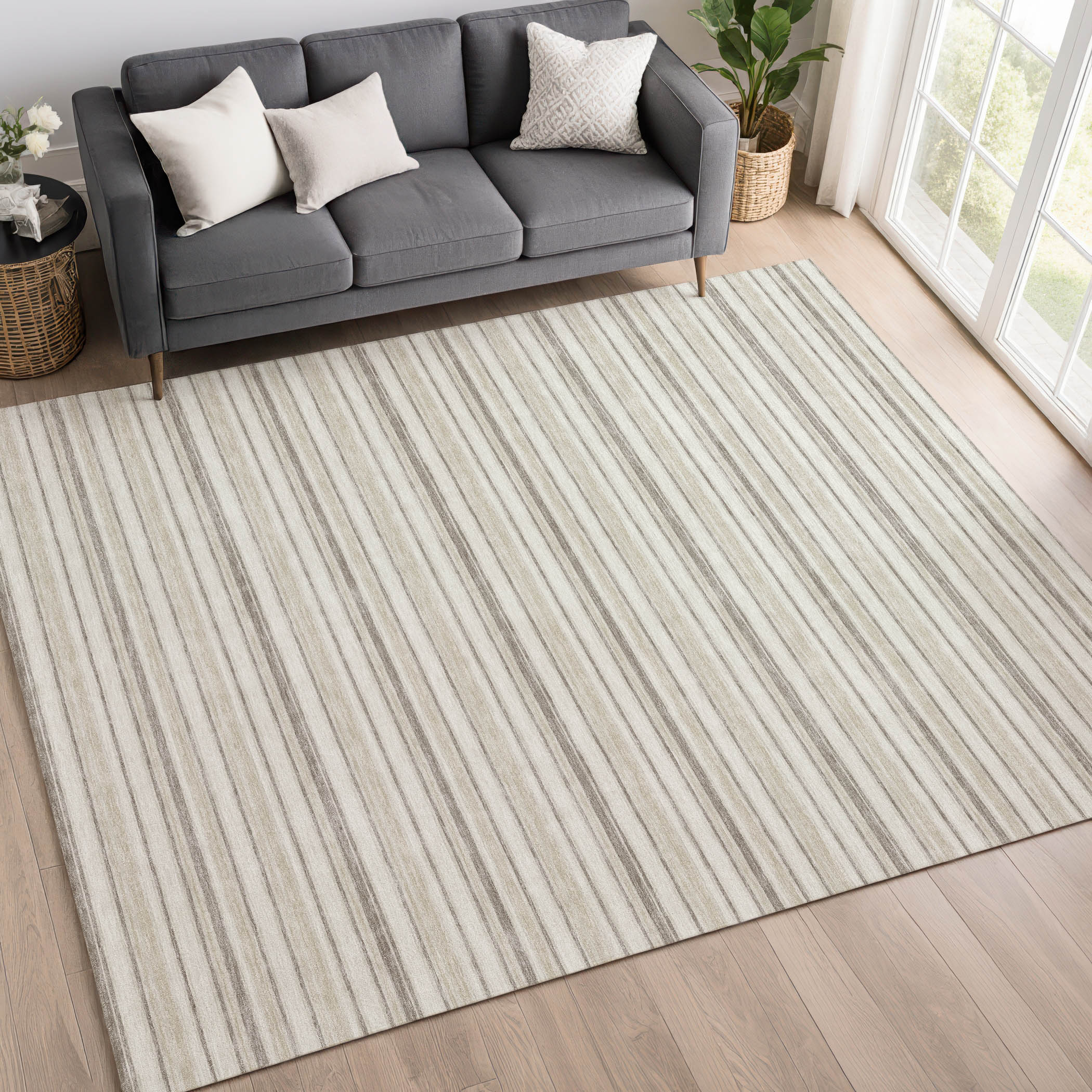 Dalyn Soft Essentials SE2 Linen Area Rug Room Scene