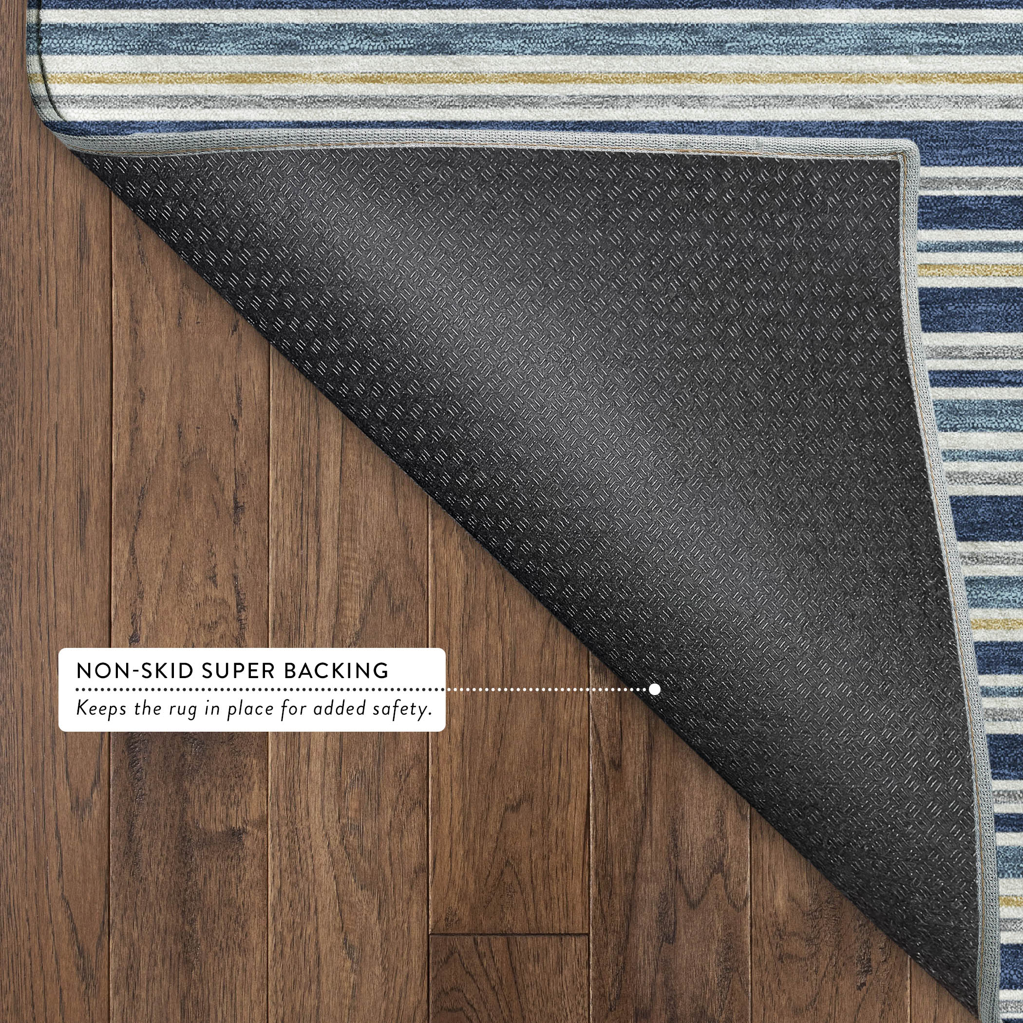 Dalyn Soft Essentials SE2 Navy Area Rug Back