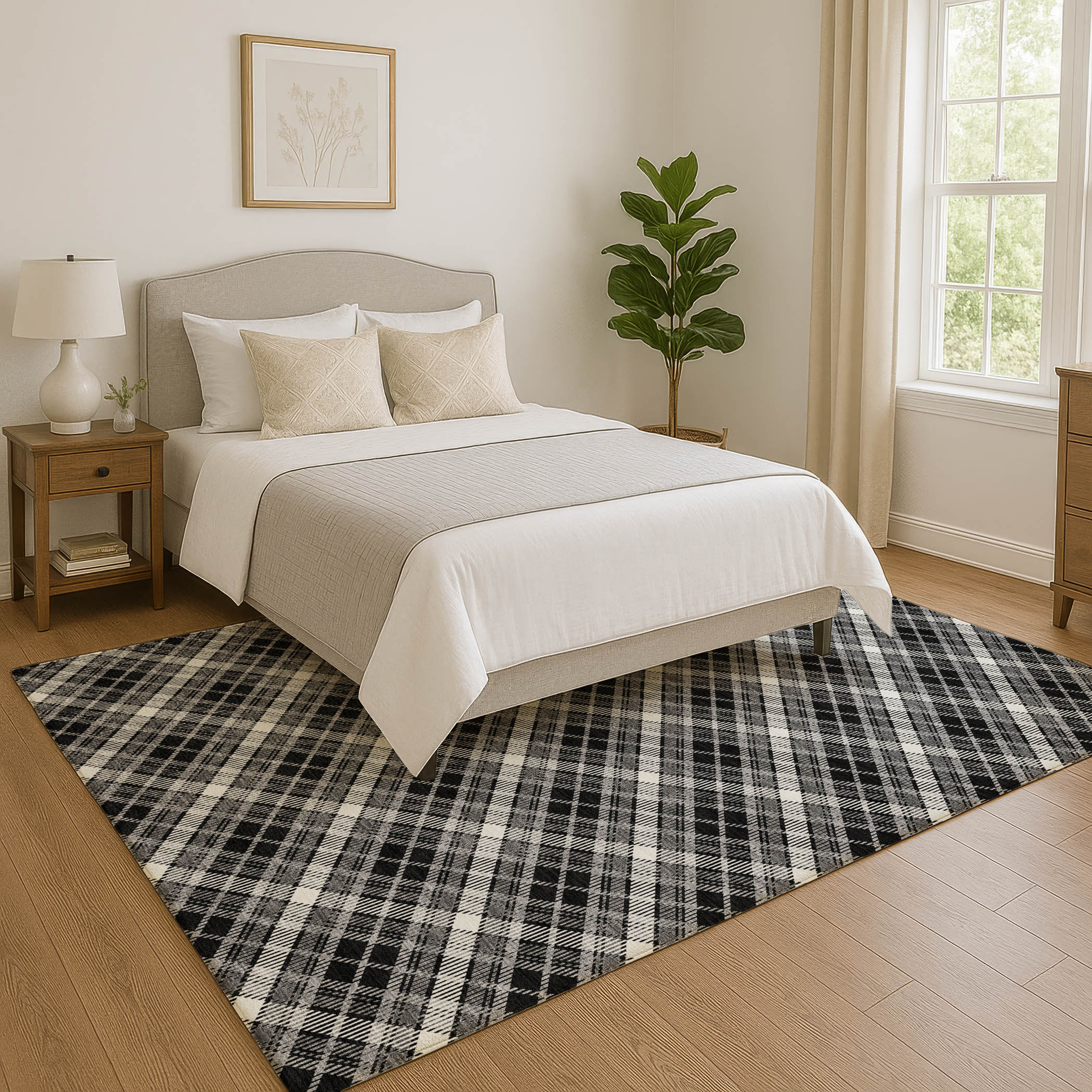 Dalyn Soft Essentials SE3 Black Area Rug Room Scene