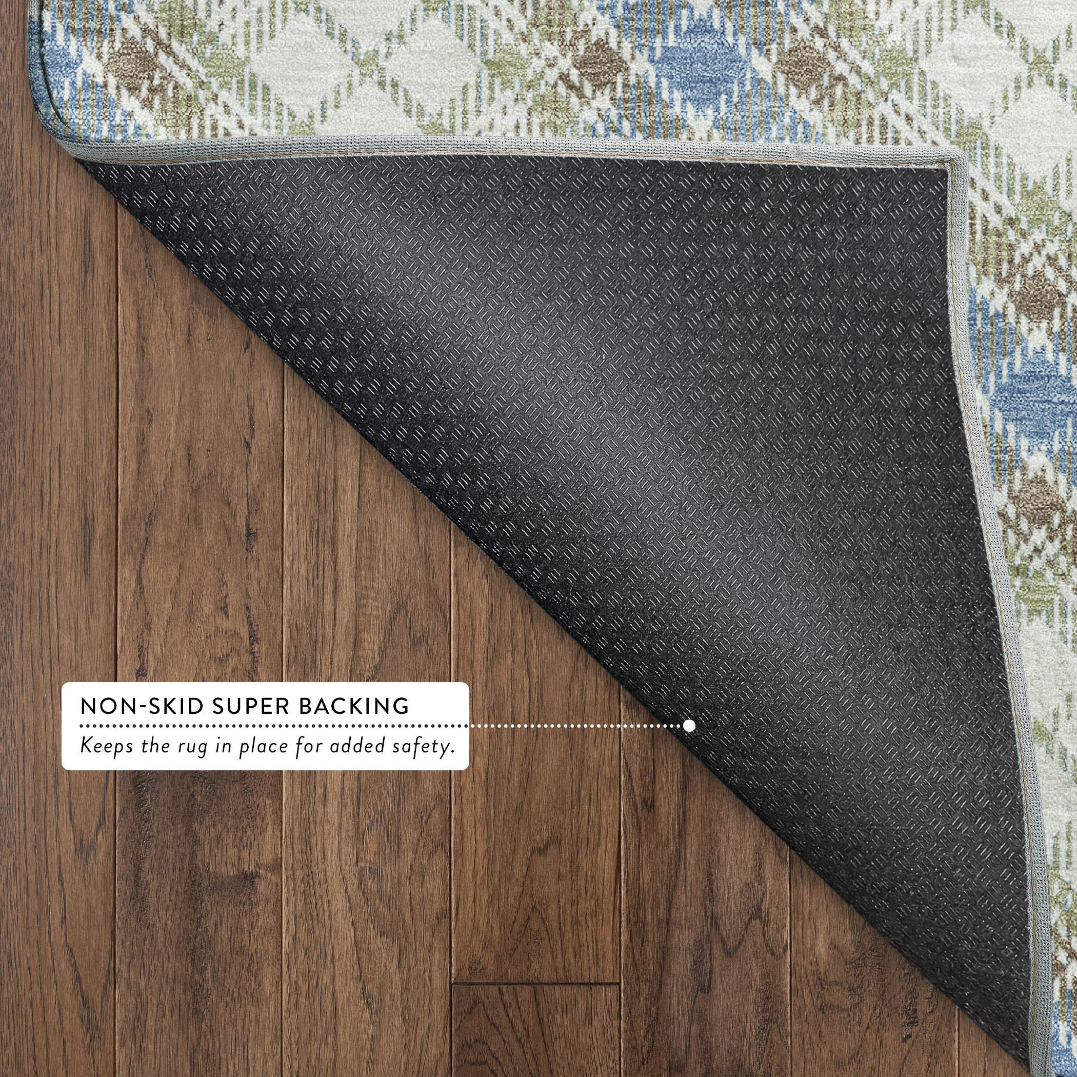 Dalyn Soft Essentials SE3 Blue Area Rug Back