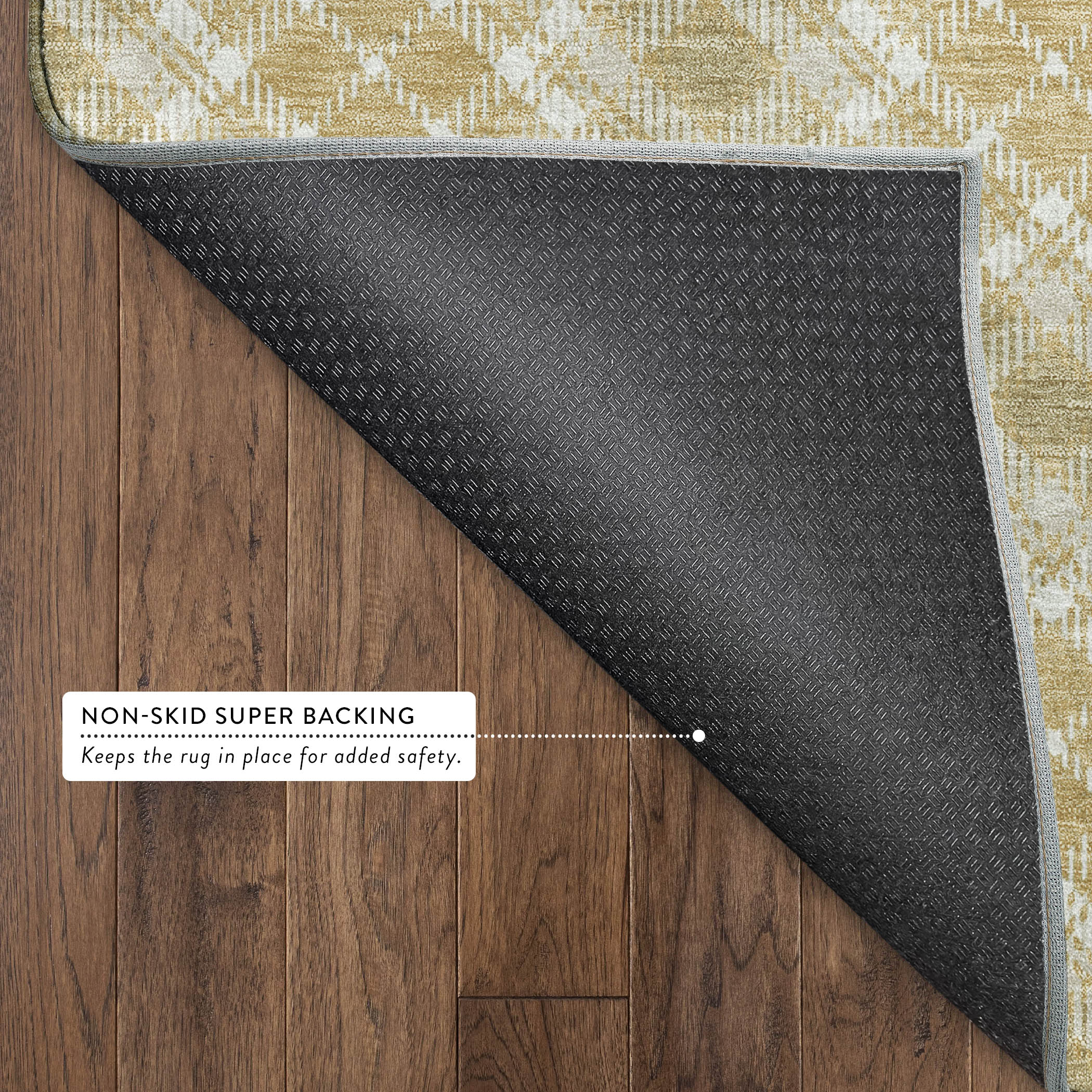 Dalyn Soft Essentials SE3 Gold Area Rug Back