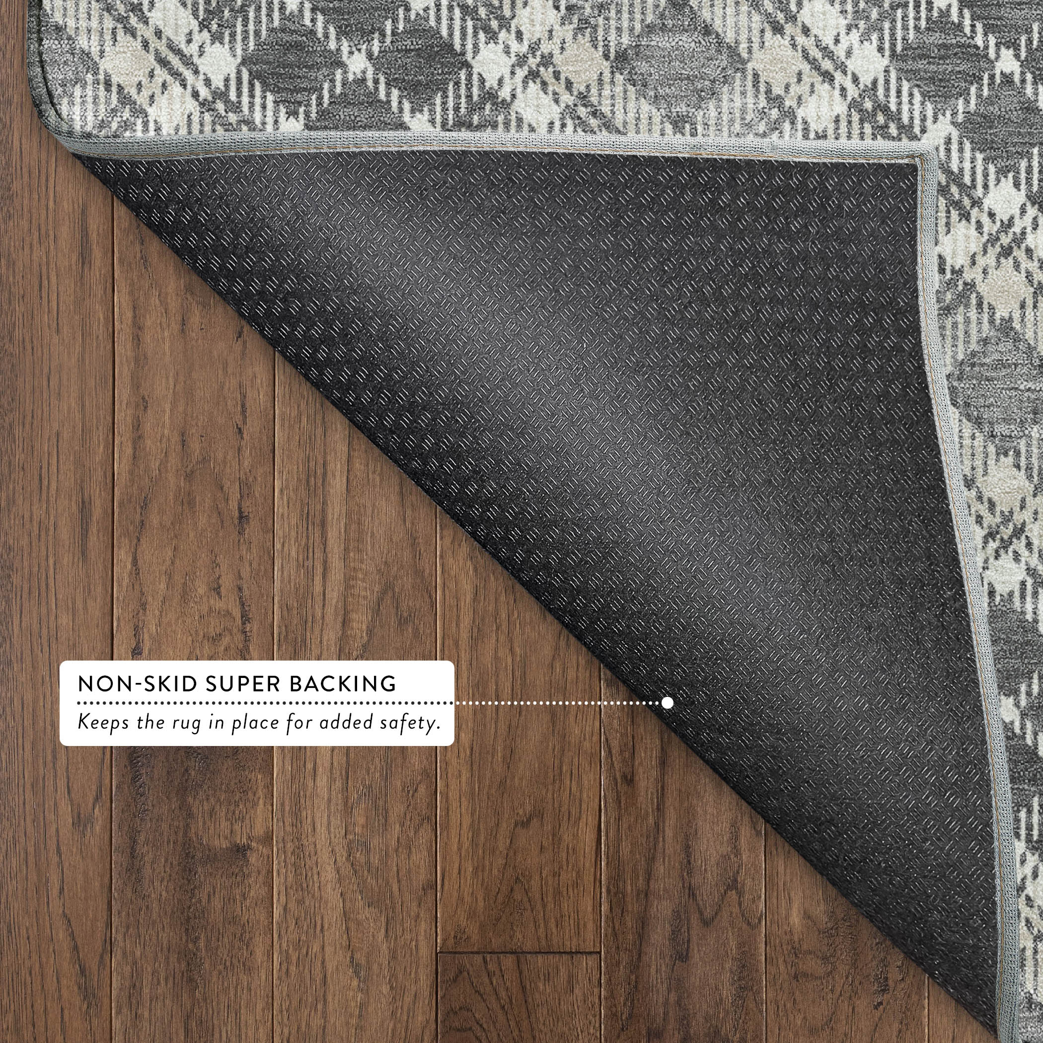 Dalyn Soft Essentials SE3 Gray Area Rug Back