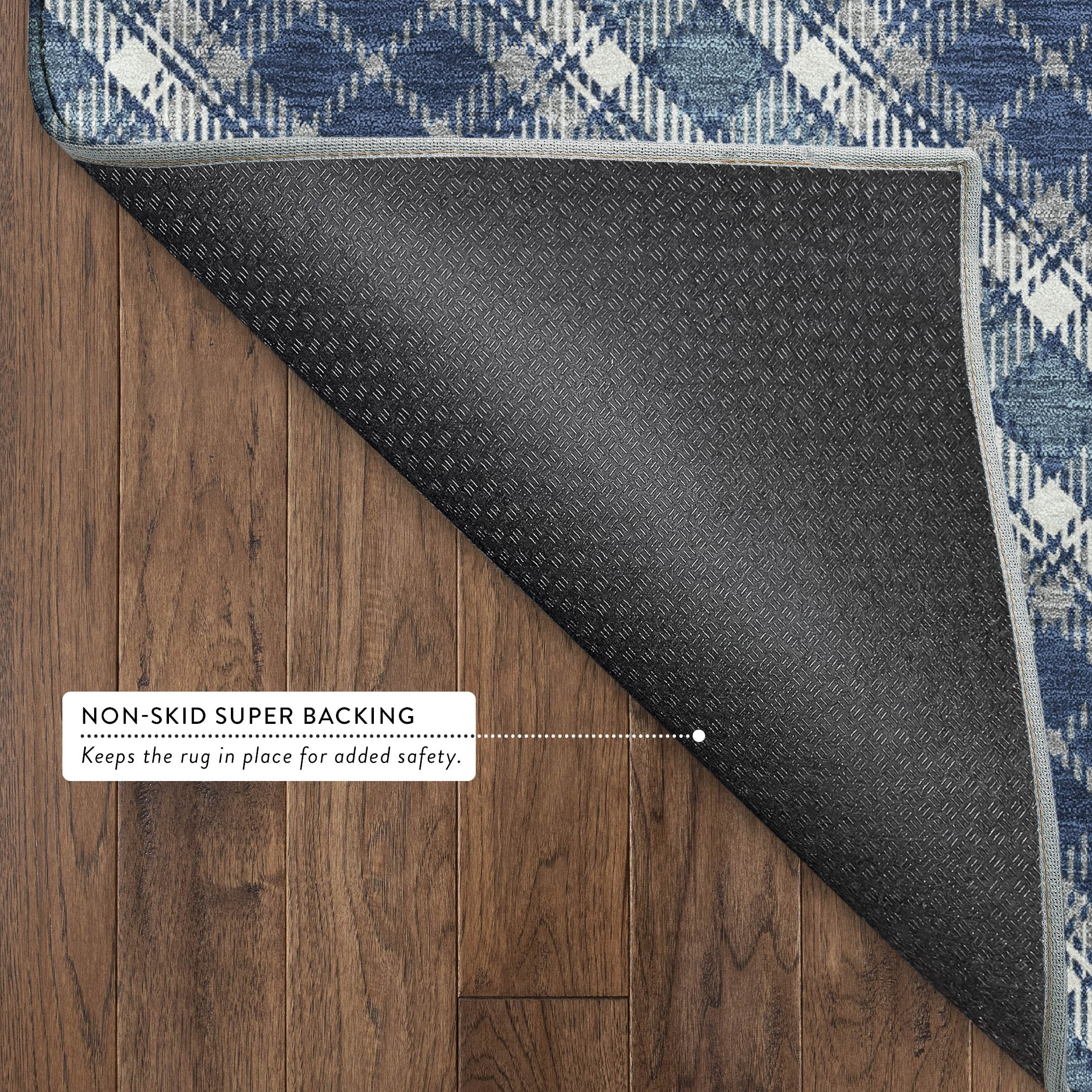 Dalyn Soft Essentials SE3 Navy Area Rug Back