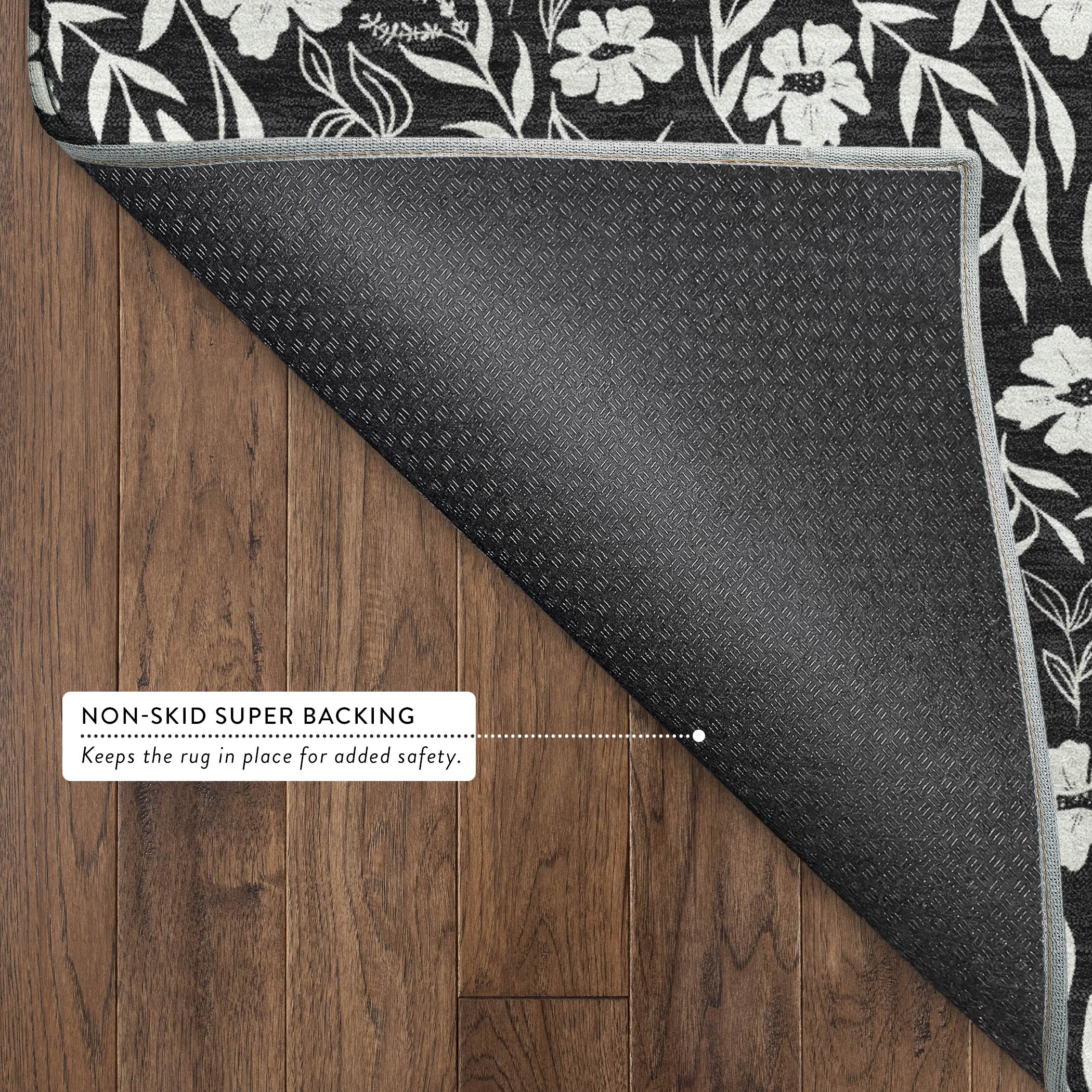 Dalyn Soft Essentials SE4 Black Area Rug Back