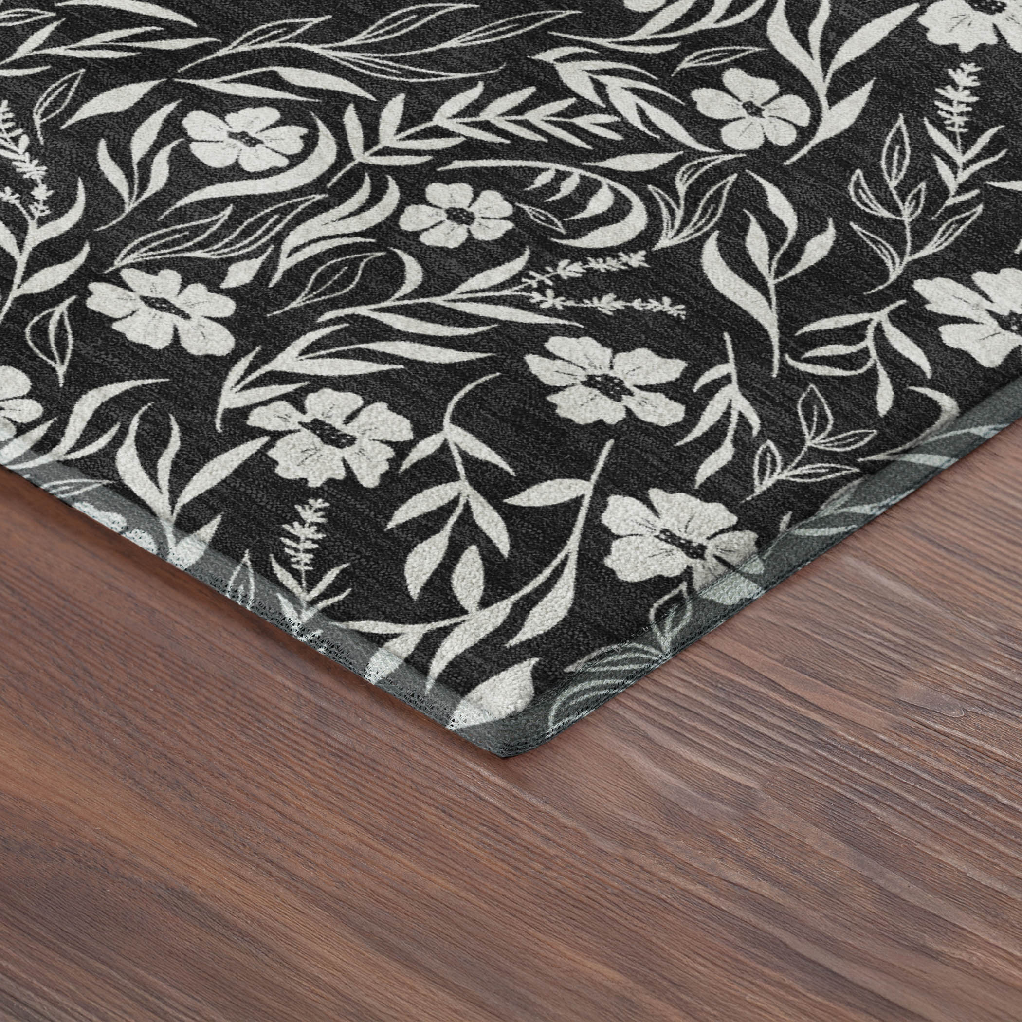 Dalyn Soft Essentials SE4 Black Area Rug Corner