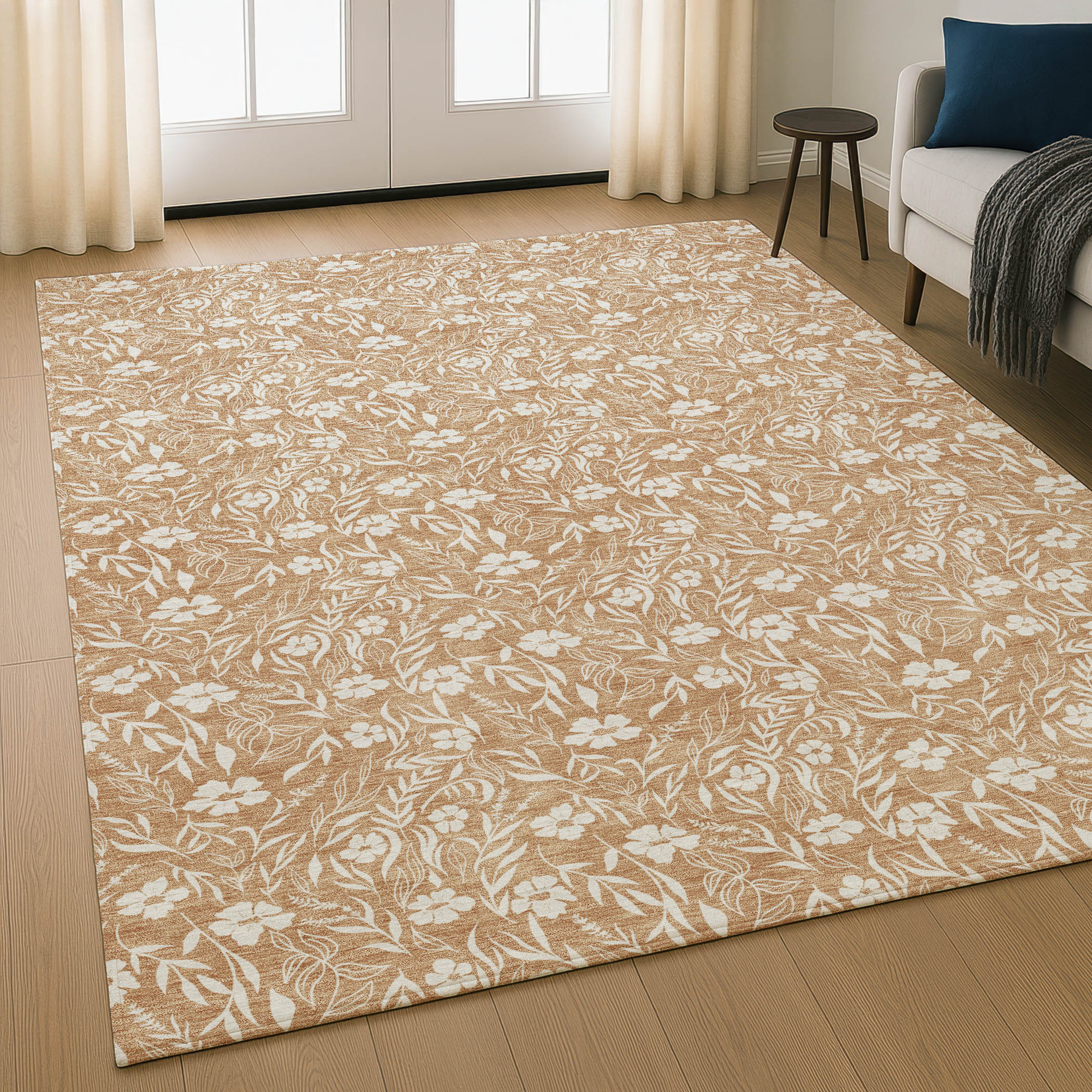 Dalyn Soft Essentials SE4 Copper Area Rug Room Scene